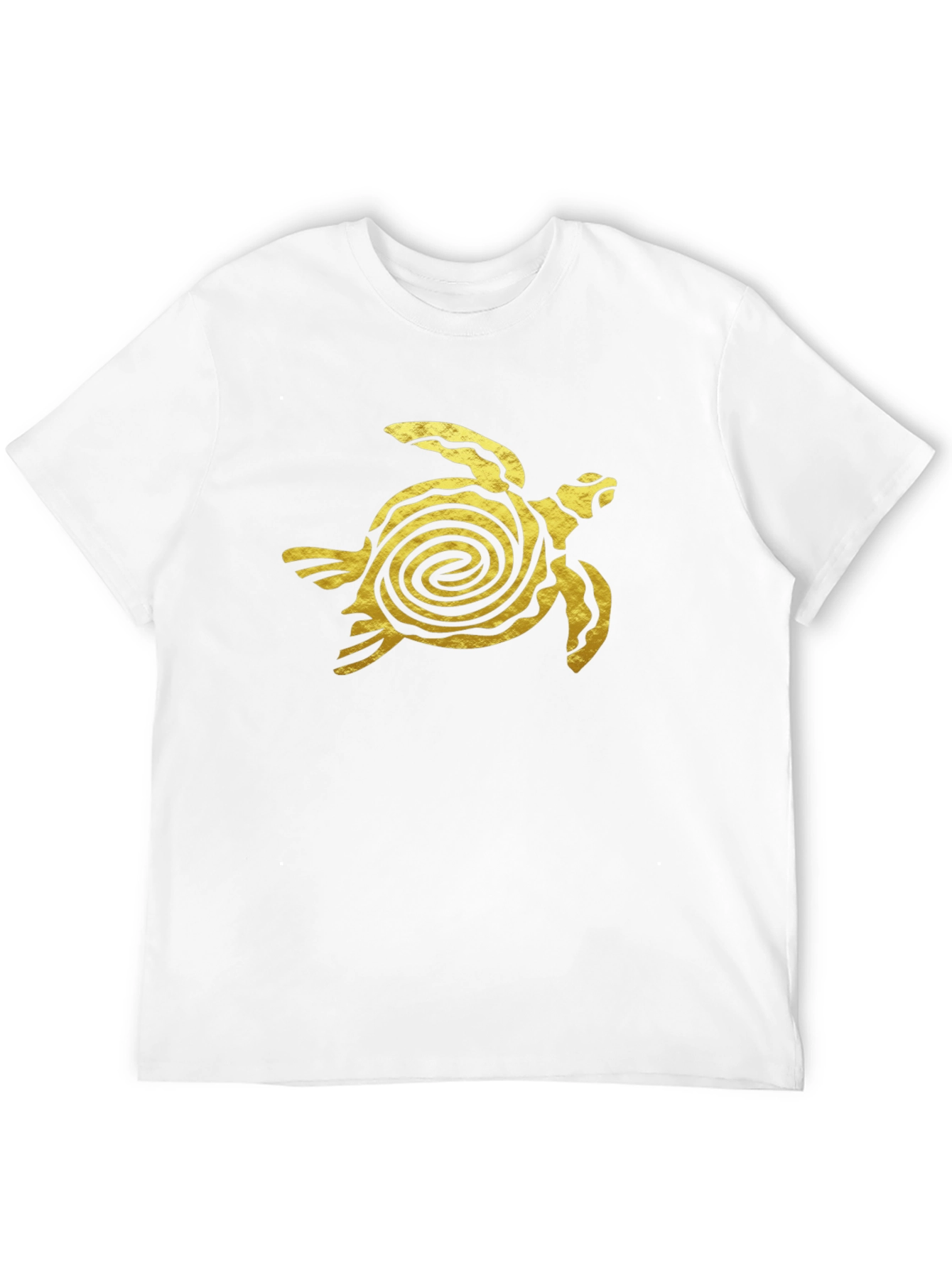 Gold Turtle Graphic Black T-Shirt