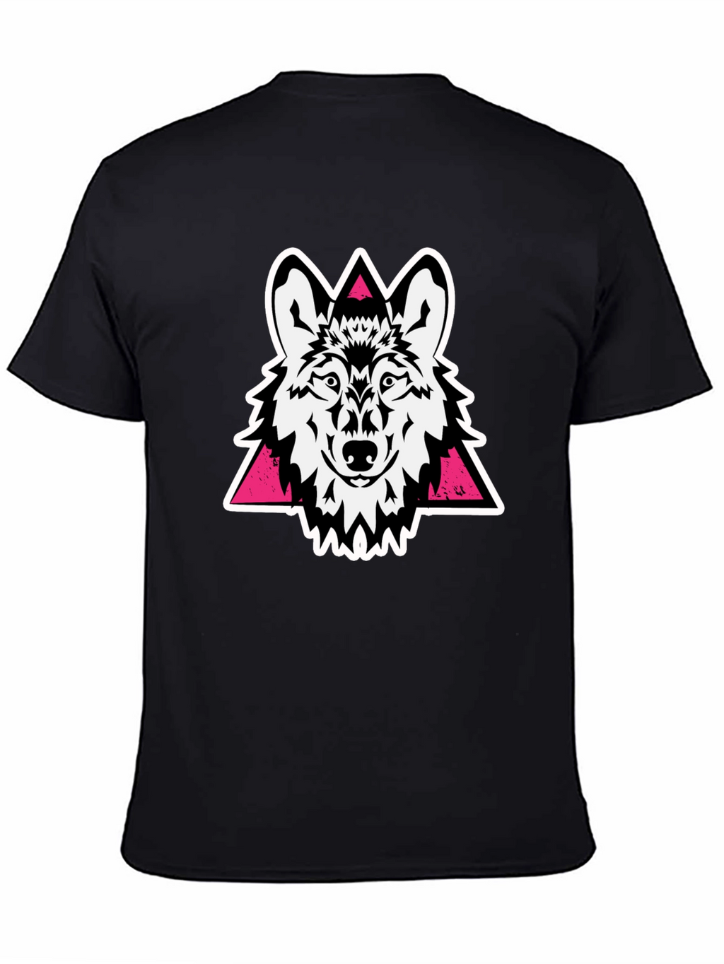Wolf Graphic Tee - Black Cotton Blend