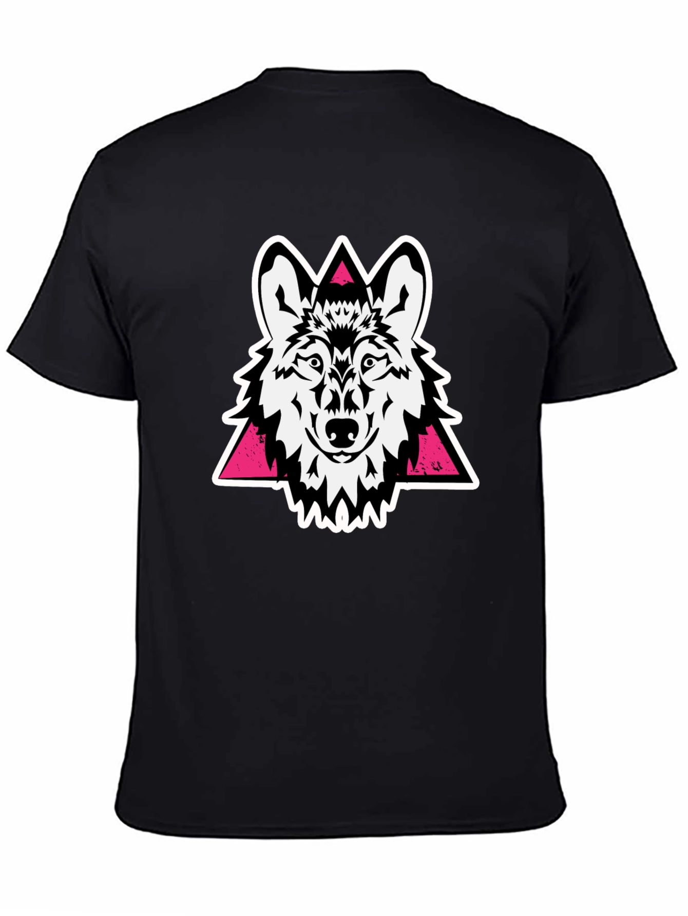 Wolf Graphic Tee - Black Cotton Blend