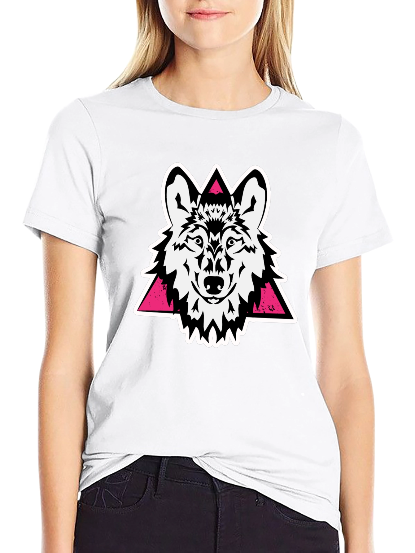 Wolf Graphic Tee - Black Cotton Blend