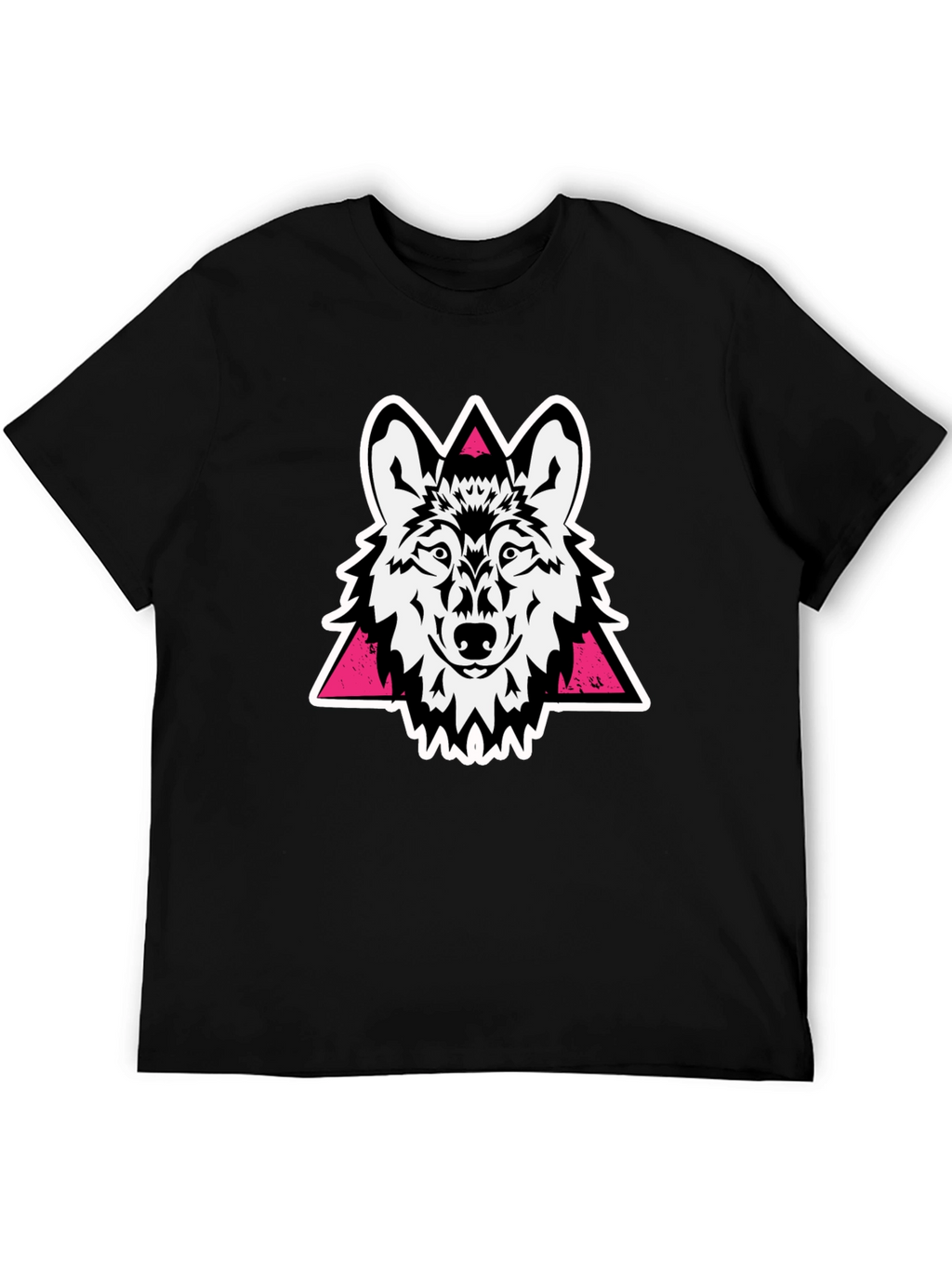 Wolf Graphic Tee - Black Cotton Blend