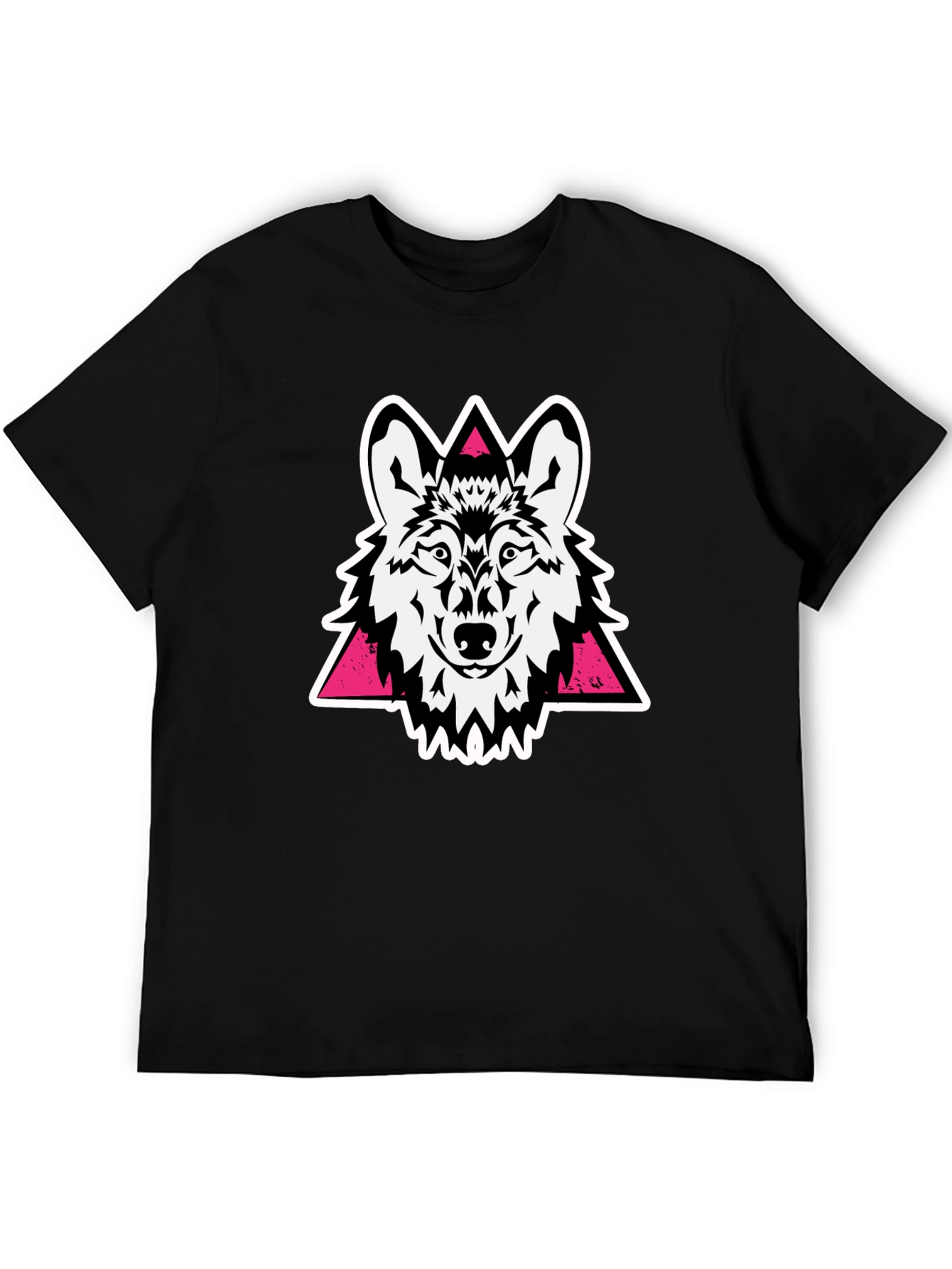 Wolf Graphic Tee - Black Cotton Blend