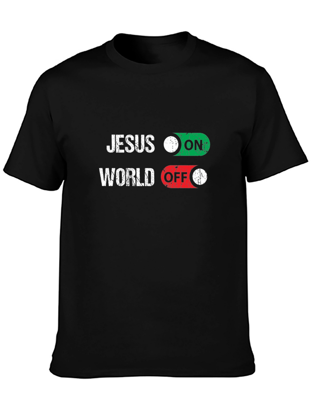 Jesus ON World OFF Graphic T-Shirt