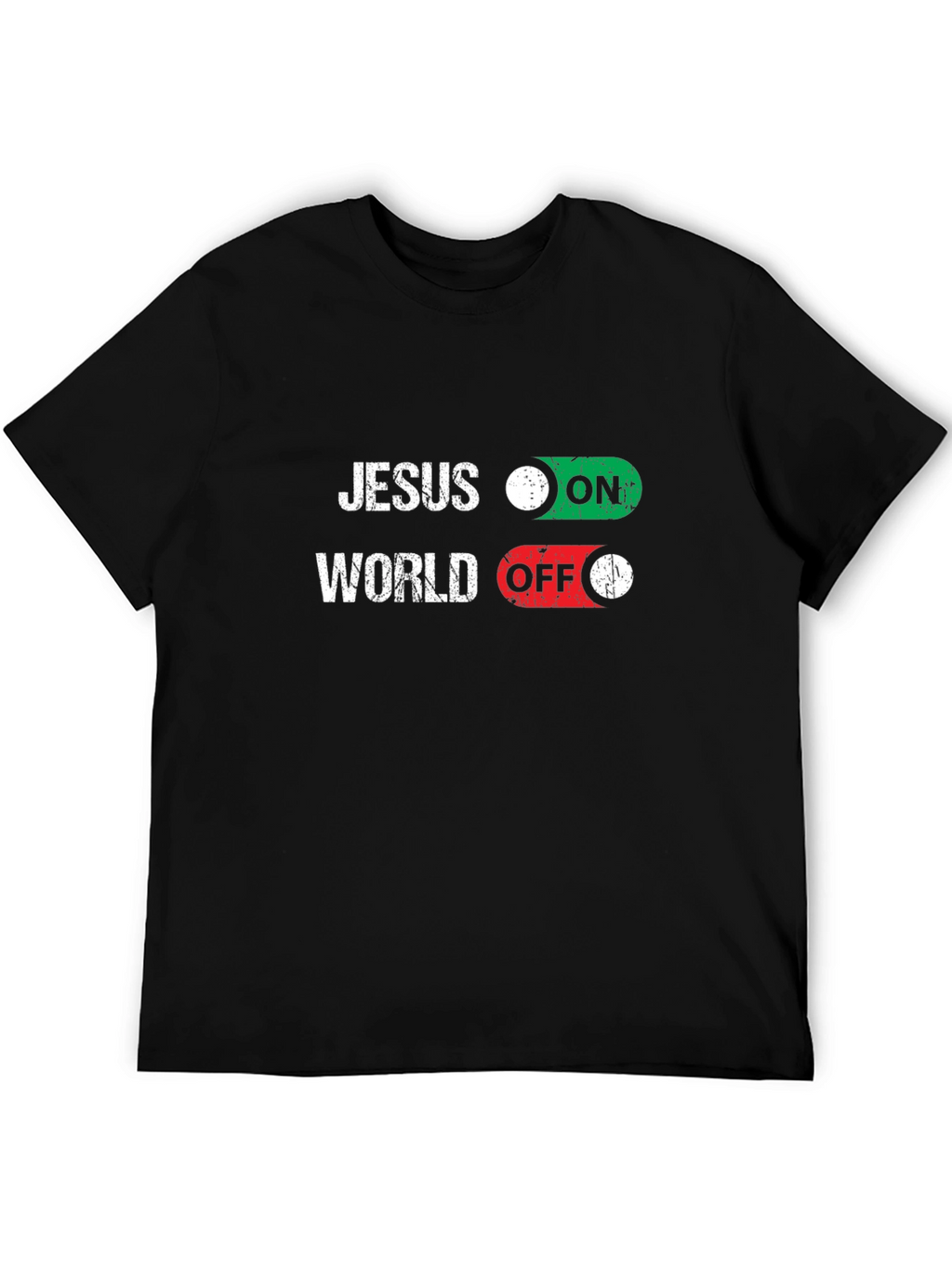 Jesus ON World OFF Graphic T-Shirt