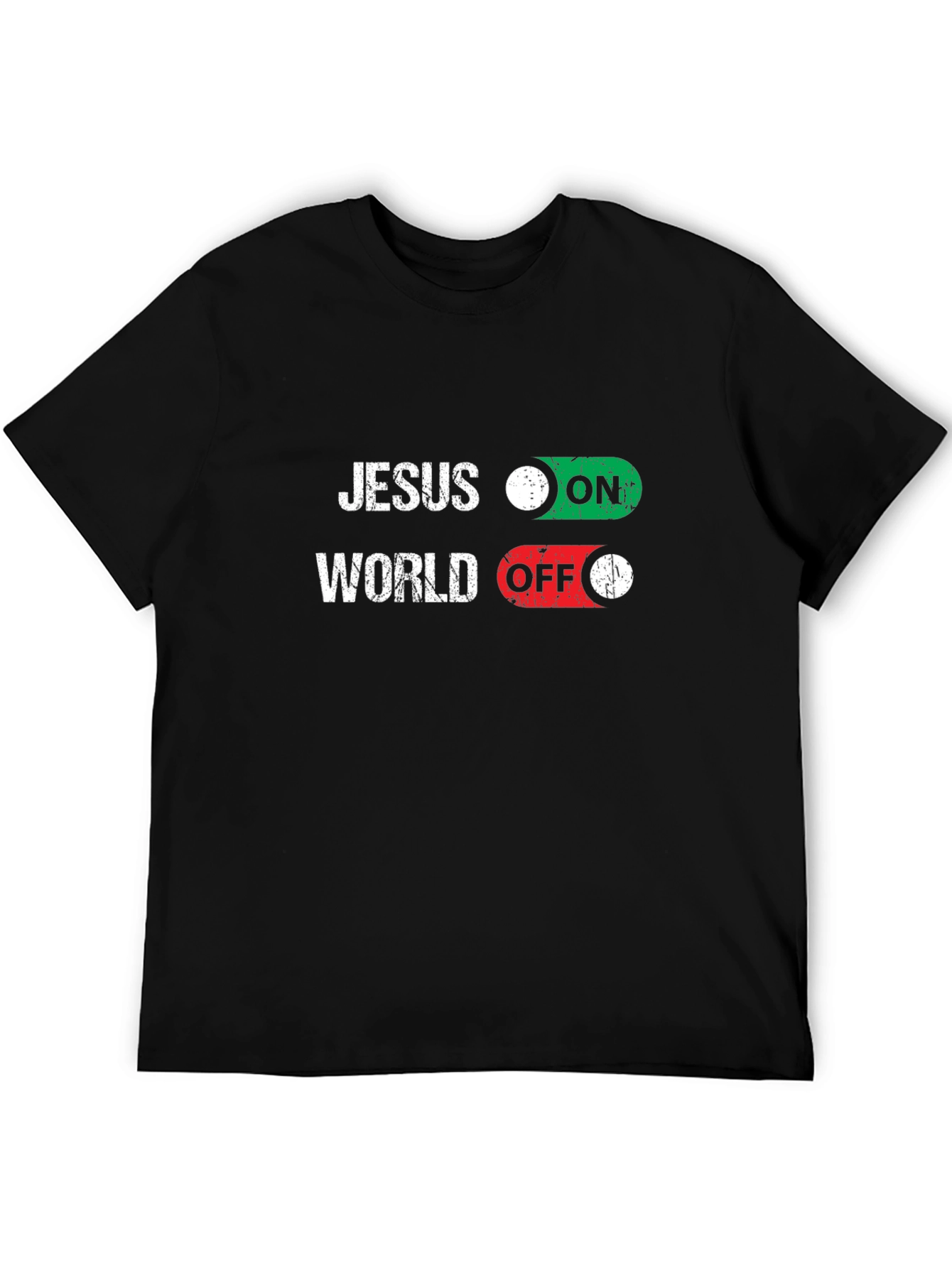 Jesus ON World OFF Graphic T-Shirt
