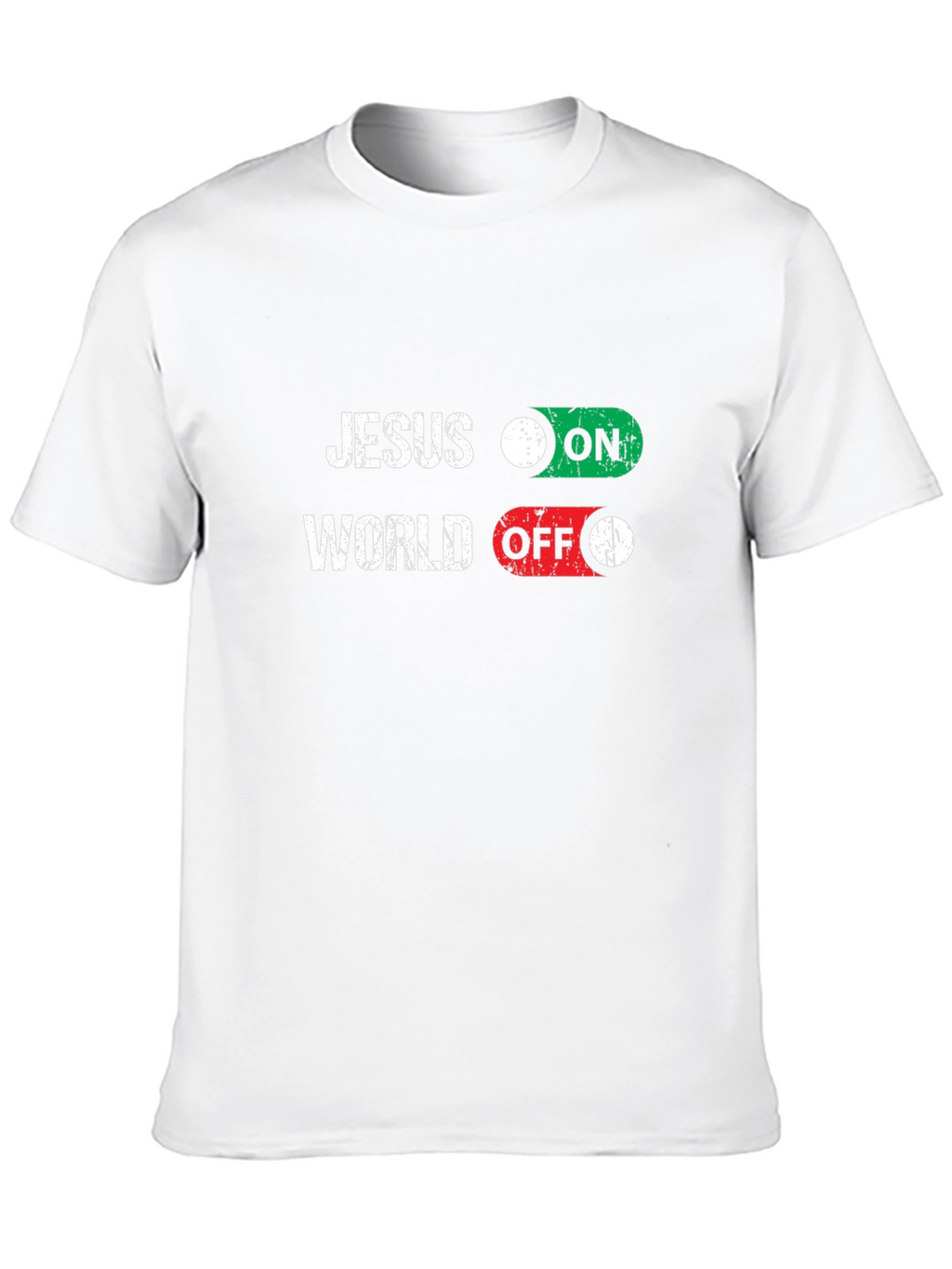 Jesus ON World OFF Graphic T-Shirt