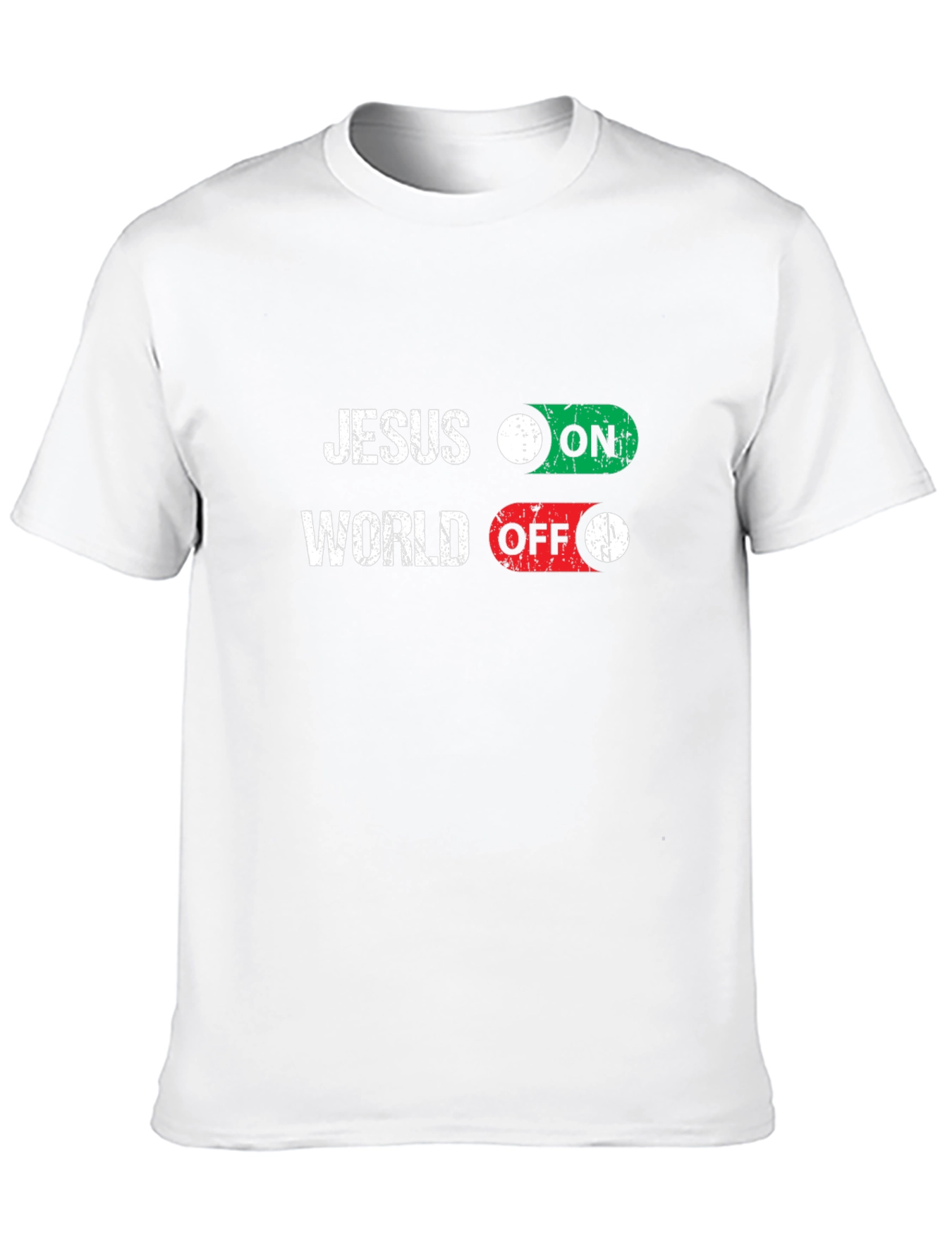 Jesus ON World OFF Graphic T-Shirt