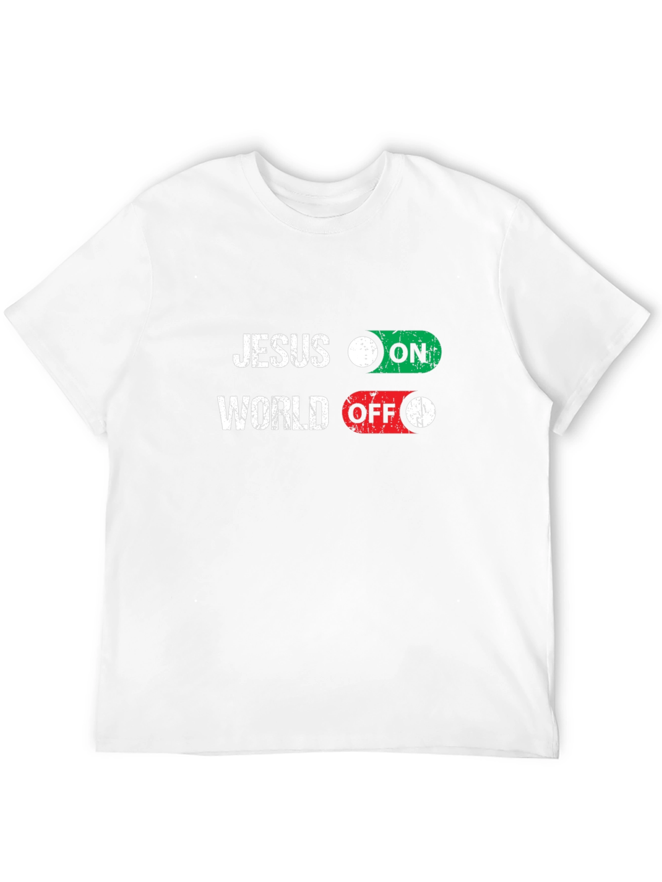 Jesus ON World OFF Graphic T-Shirt