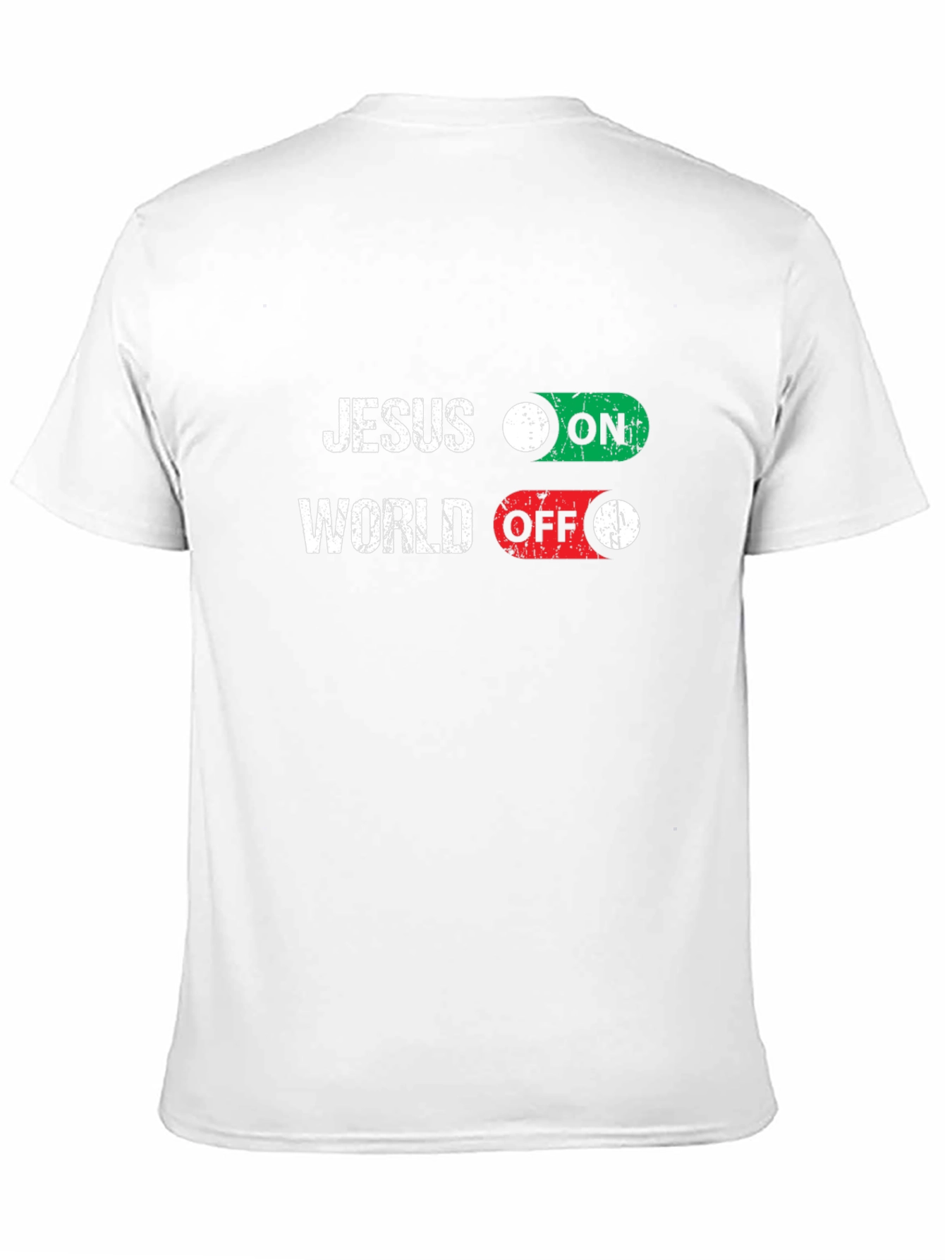 Jesus ON World OFF Graphic T-Shirt