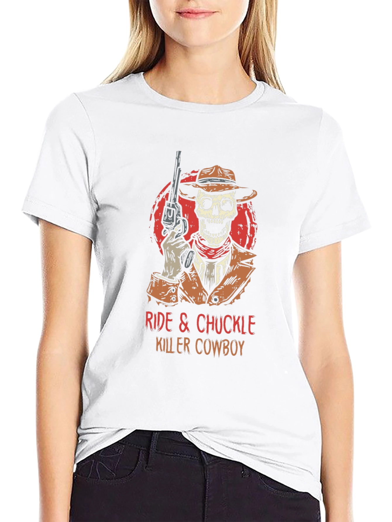 Ride & Chuckle Killer Cowboy Graphic Tee