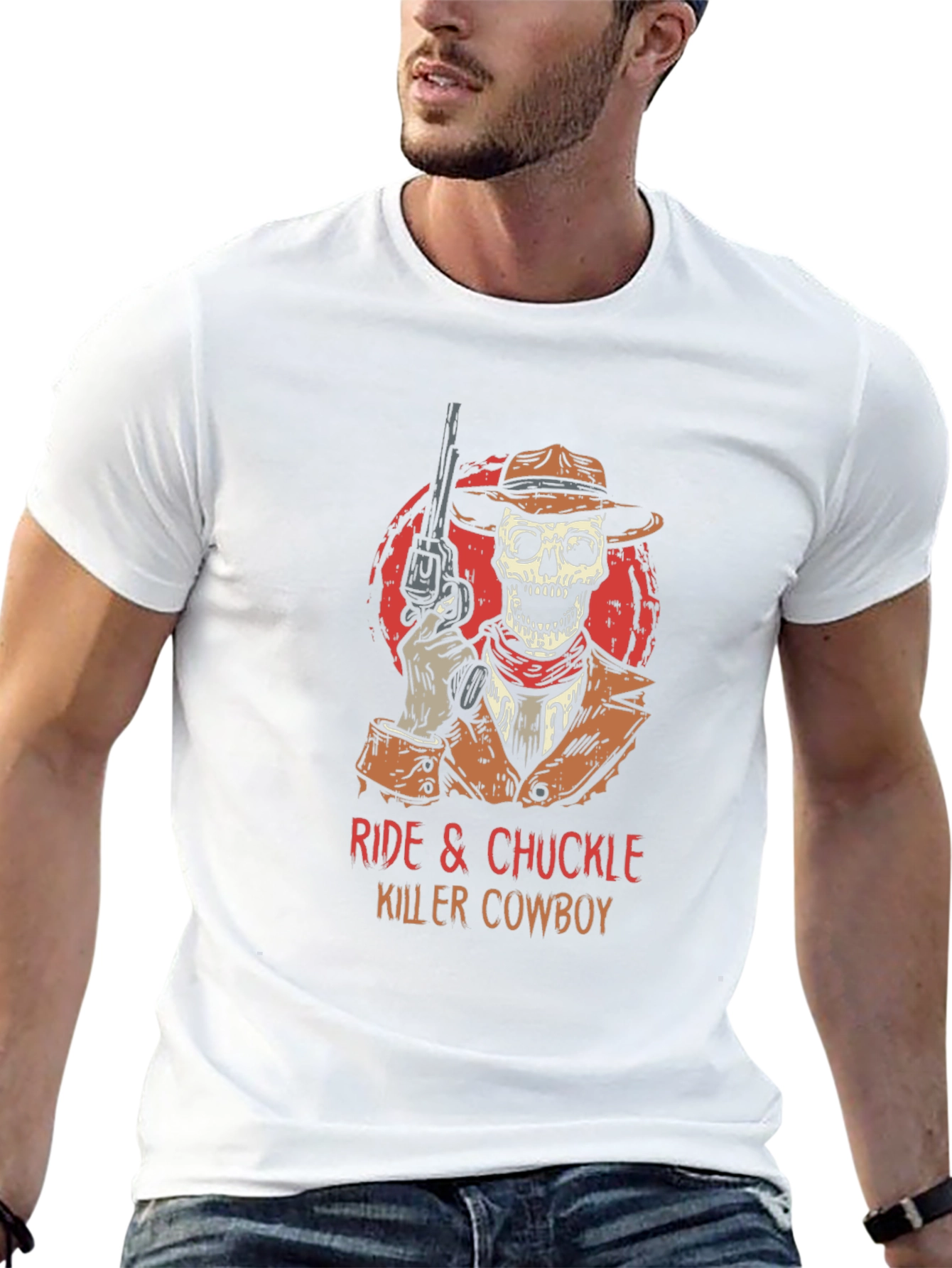 Ride & Chuckle Killer Cowboy Graphic Tee