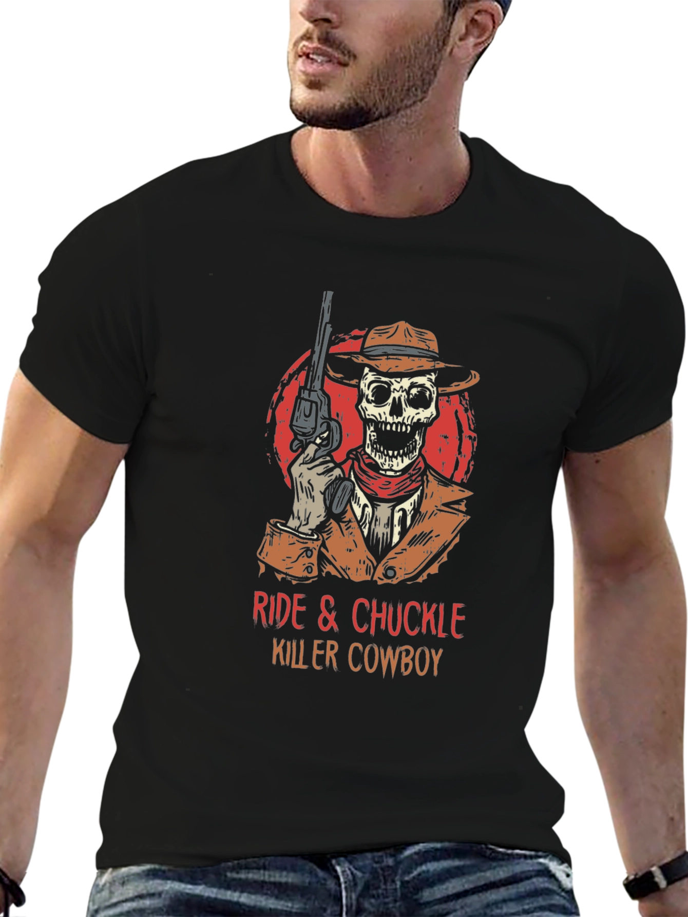 Ride & Chuckle Killer Cowboy Graphic Tee