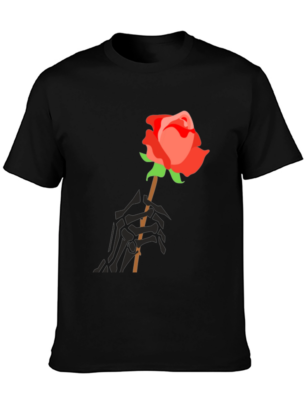 Rose & Skeleton Hand Graphic Tee