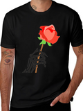Rose & Skeleton Hand Graphic Tee