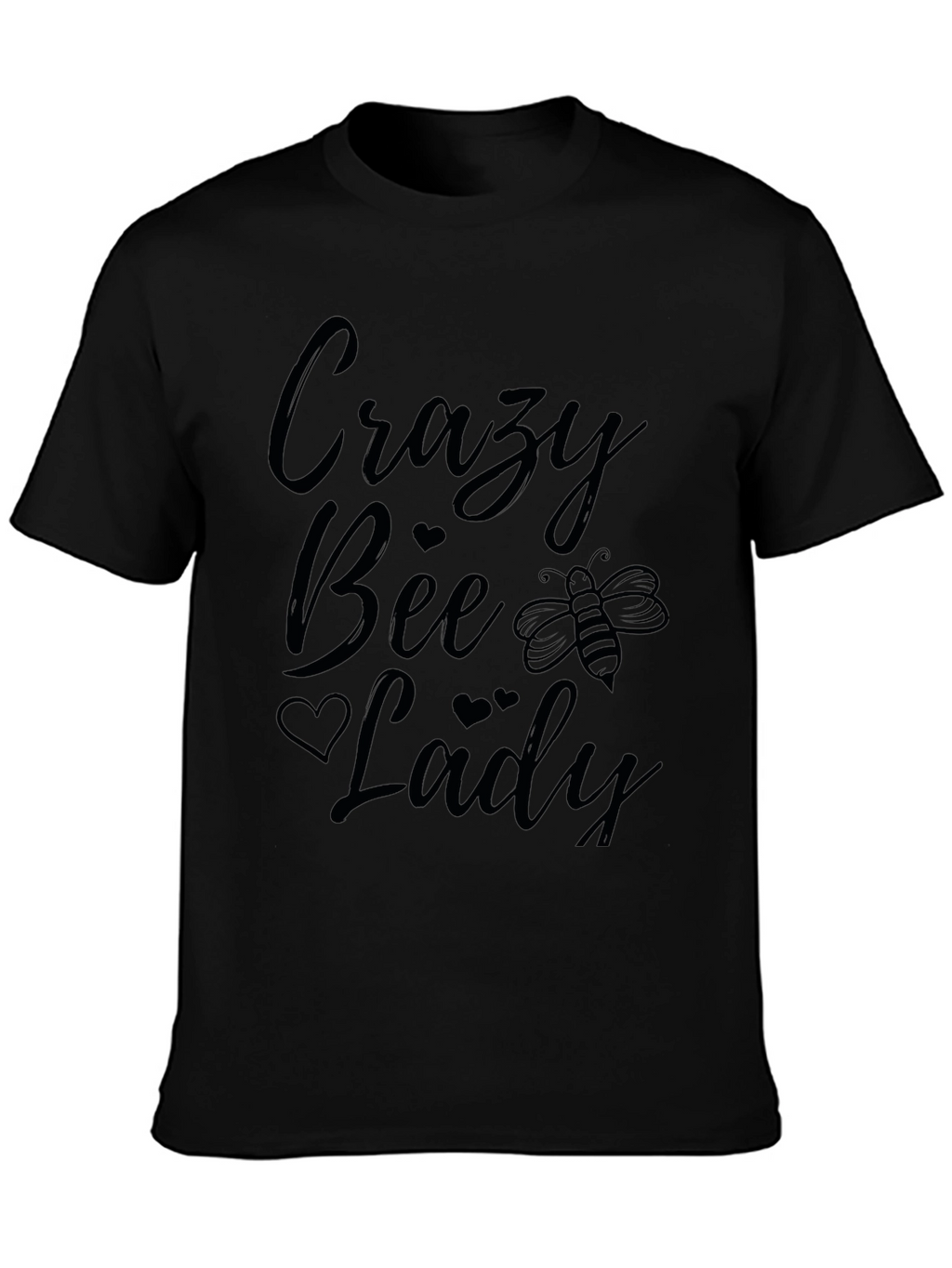 Crazy Bee Lady Graphic T-Shirt - Black