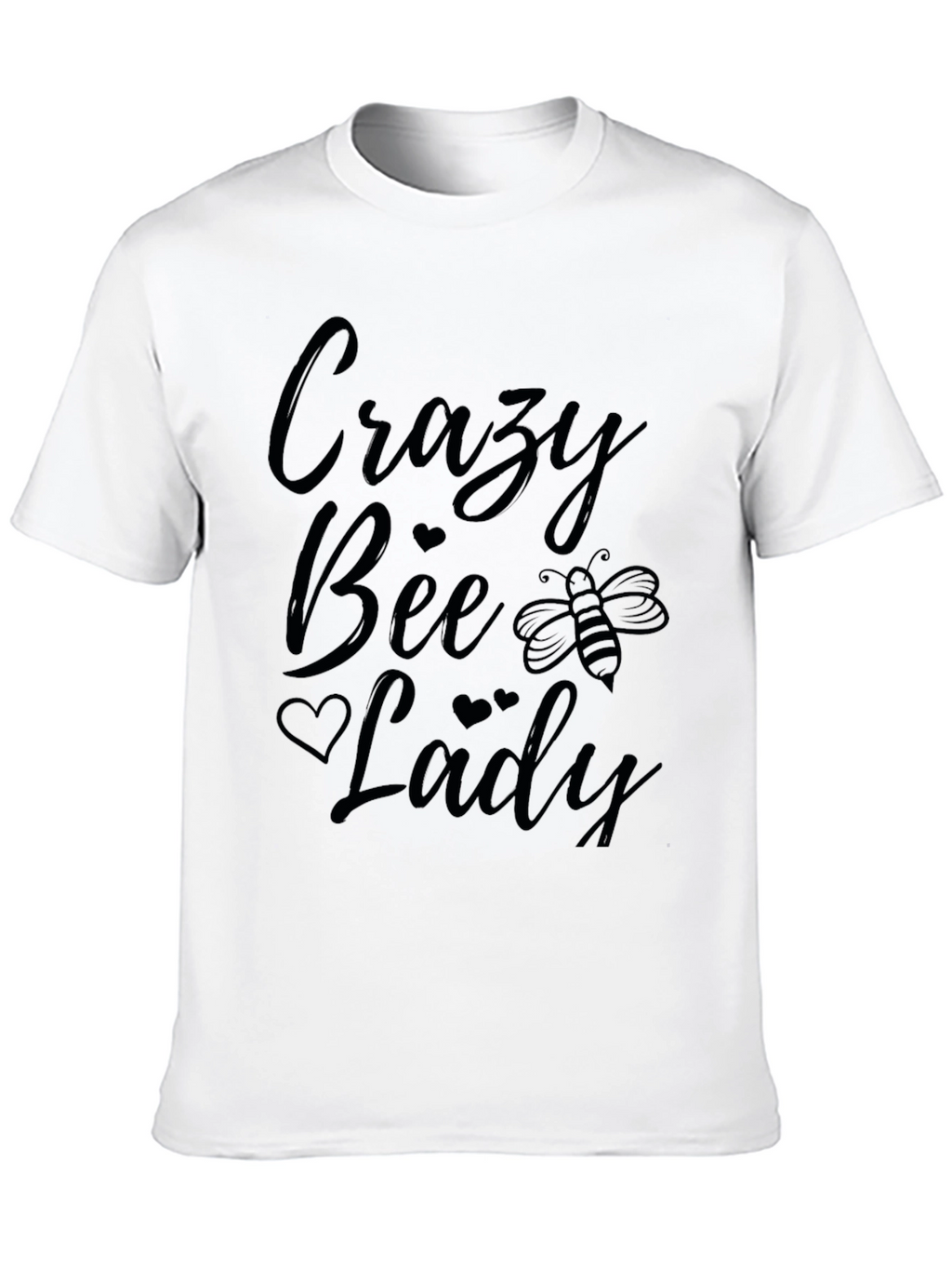 Crazy Bee Lady Graphic T-Shirt - Black