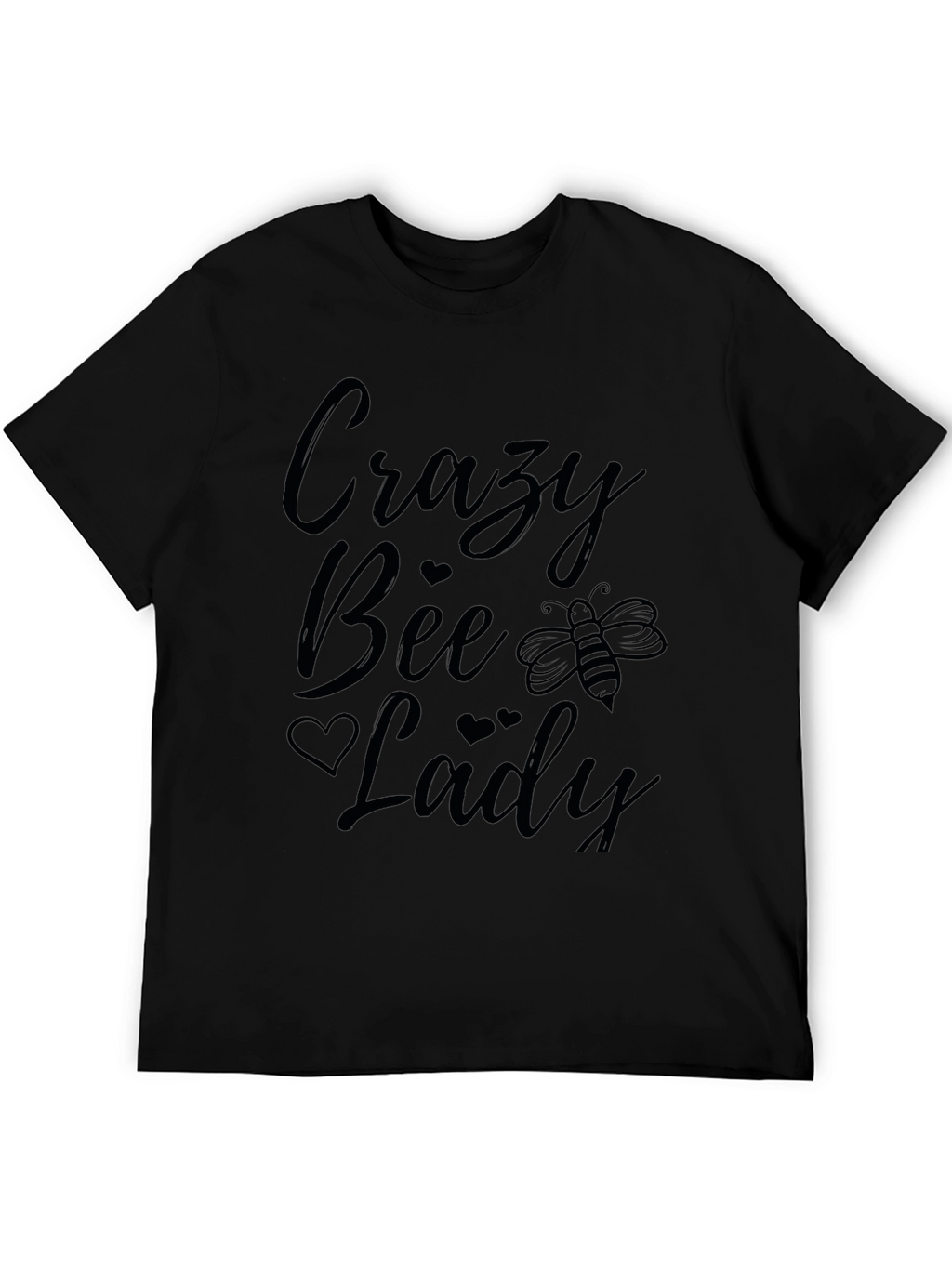 Crazy Bee Lady Graphic T-Shirt - Black