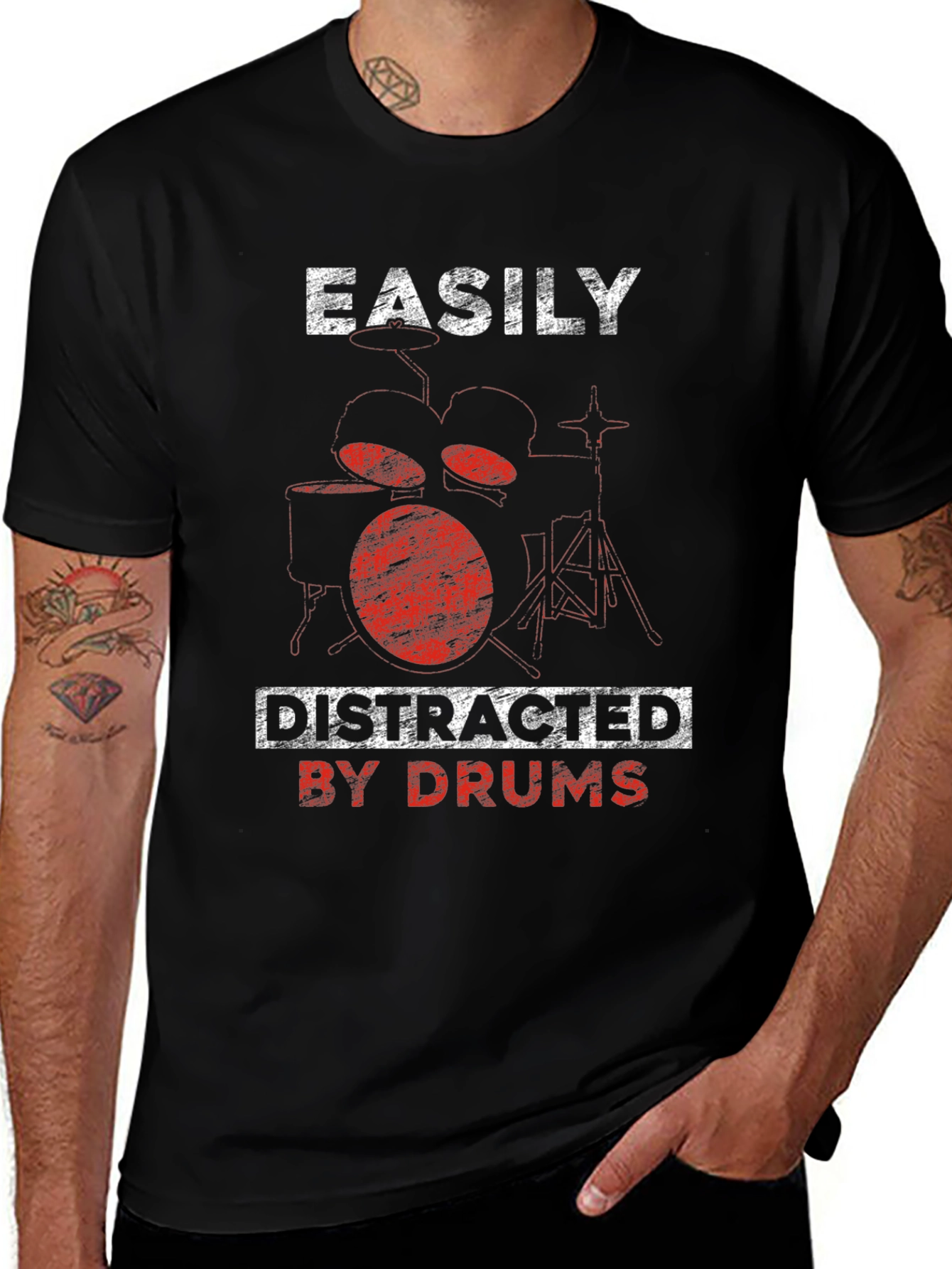 Easily Distracted By Drums Graphic Tee