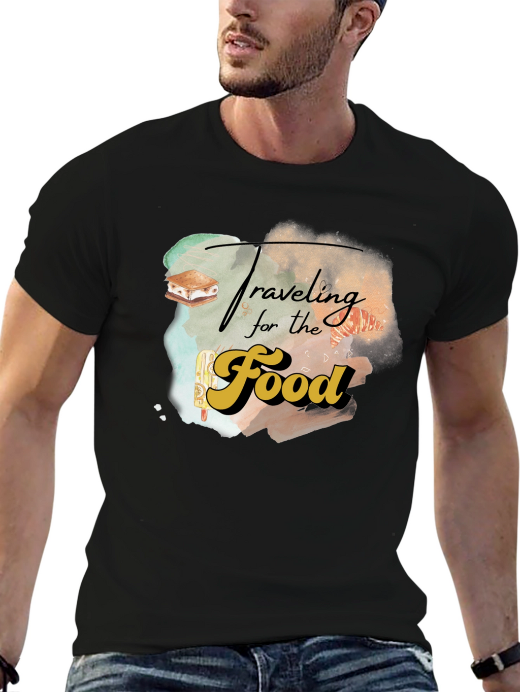 Traveling for the Food Graphic T-Shirt