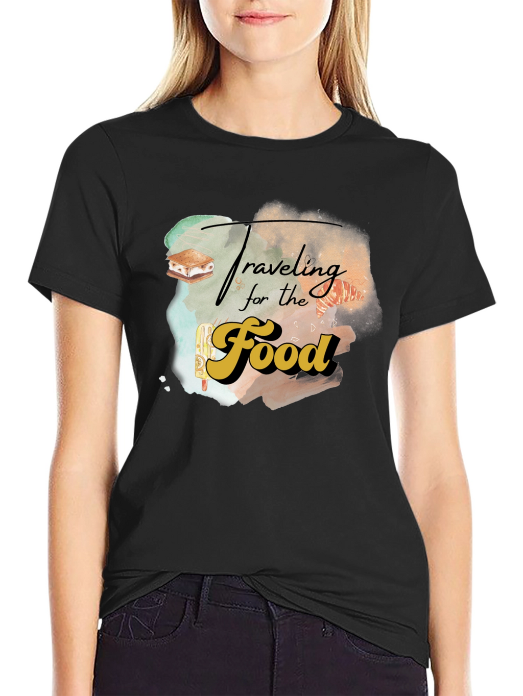 Traveling for the Food Graphic T-Shirt