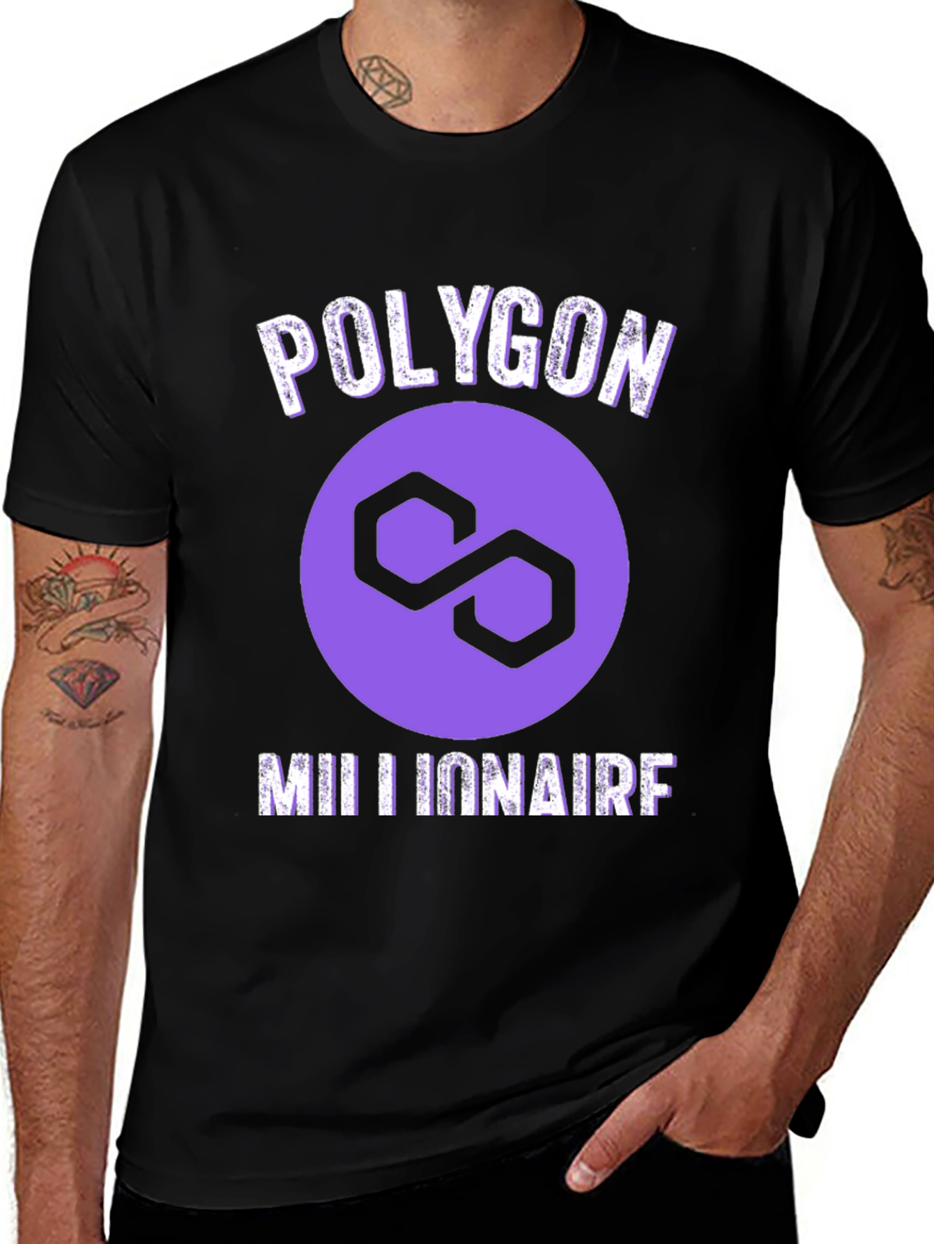 Polygon Millionaire Graphic Tee - Crypto HODL