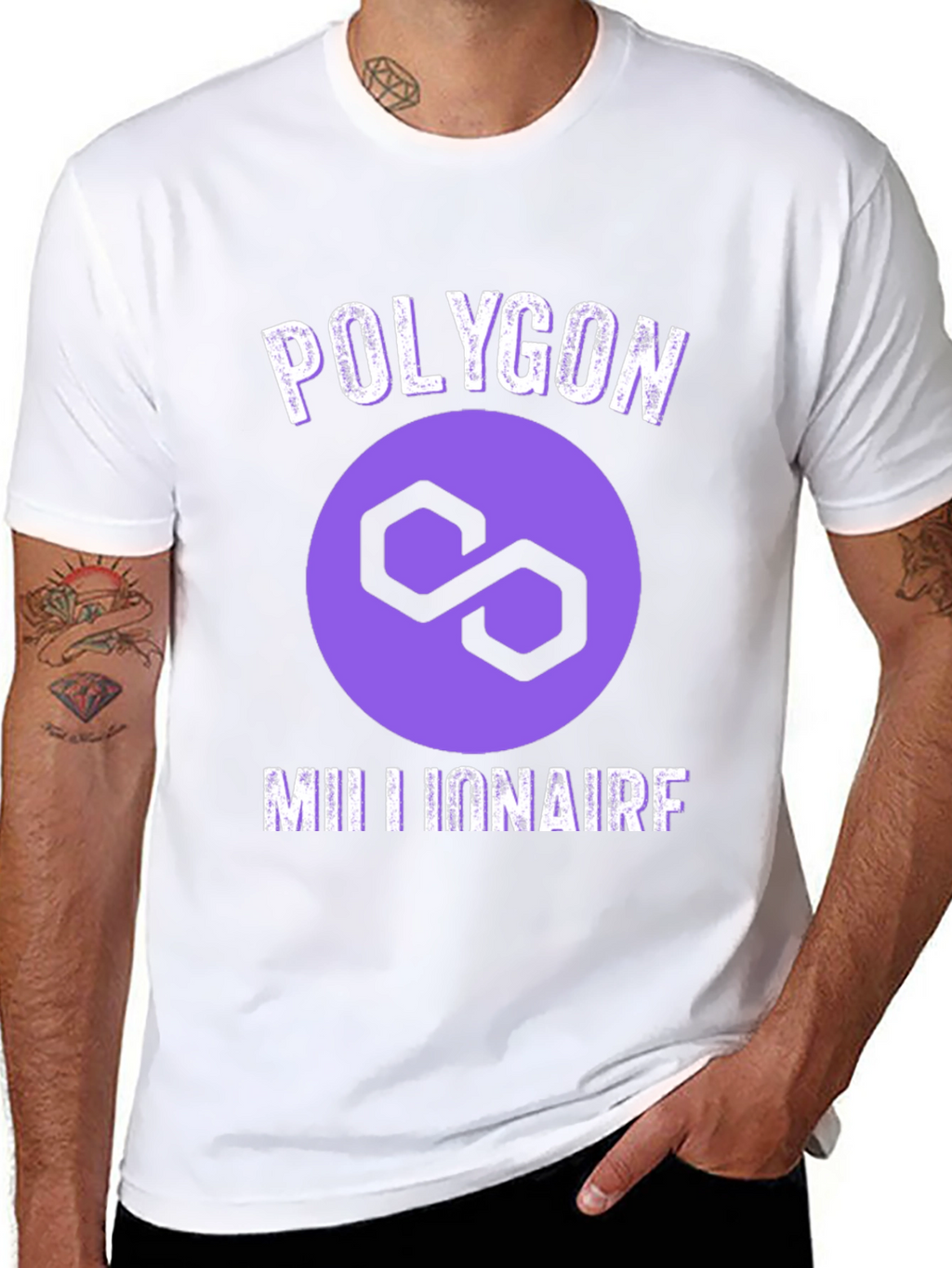 Polygon Millionaire Graphic Tee - Crypto HODL