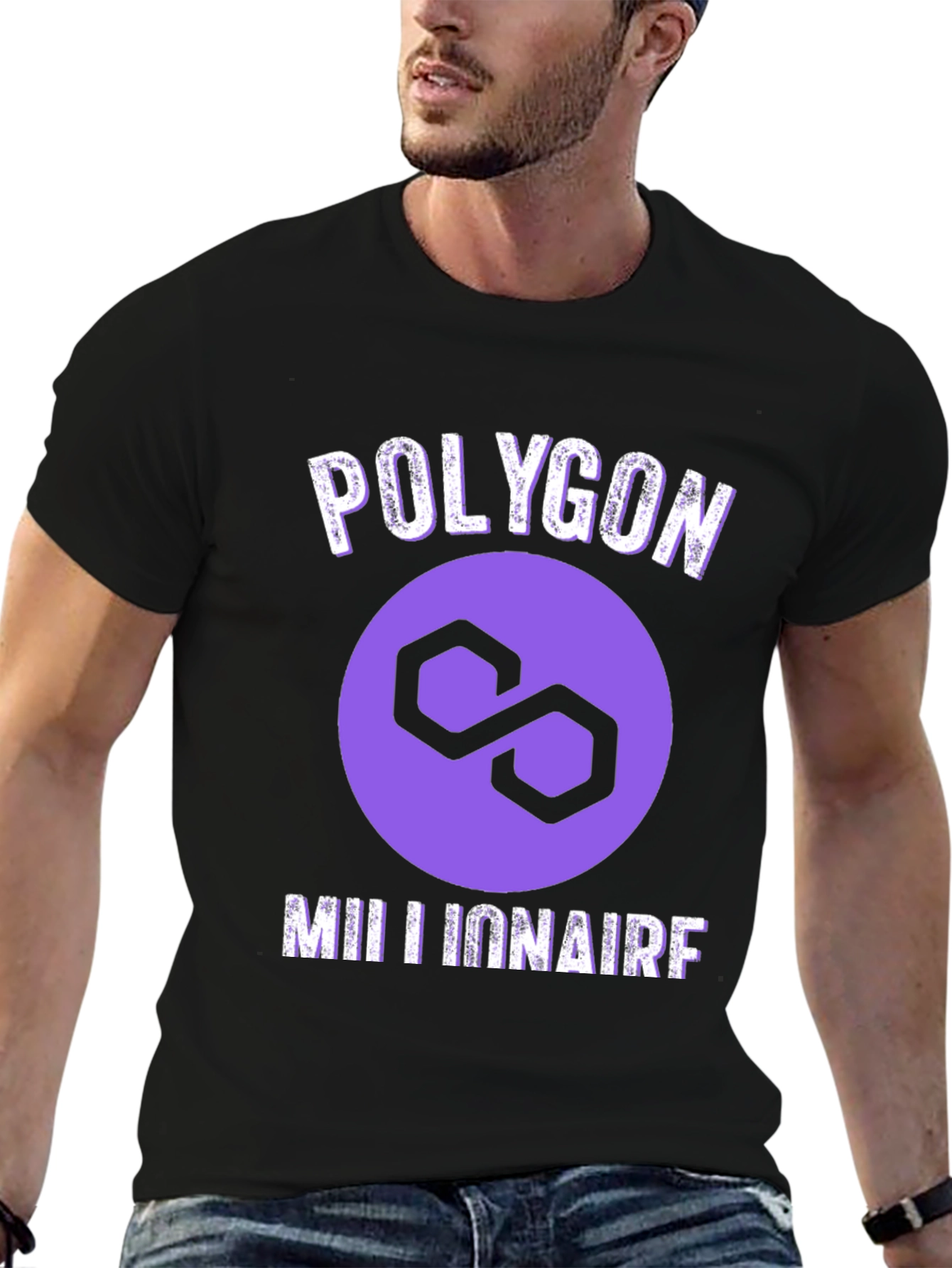 Polygon Millionaire Graphic Tee - Crypto HODL