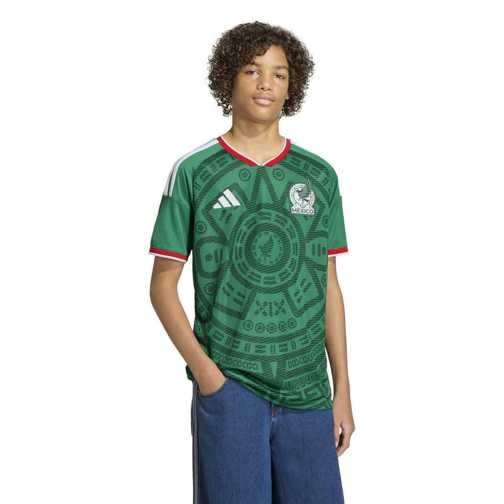 Kids Mexico Home Soccer Jersey - Lightweight Cloth Style