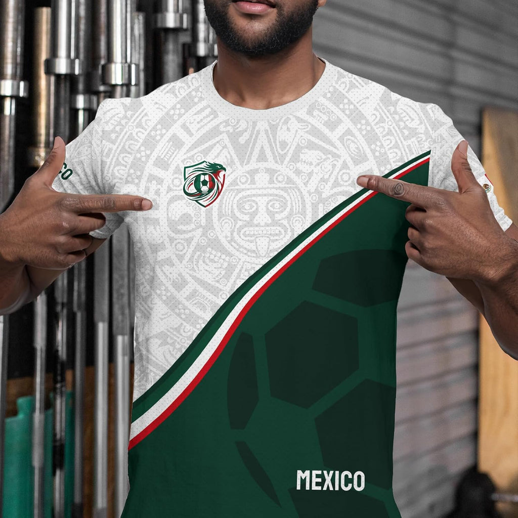 Men's Short Sleeve Soccer Jersey Top, Adult Sports Fan T-Shirt