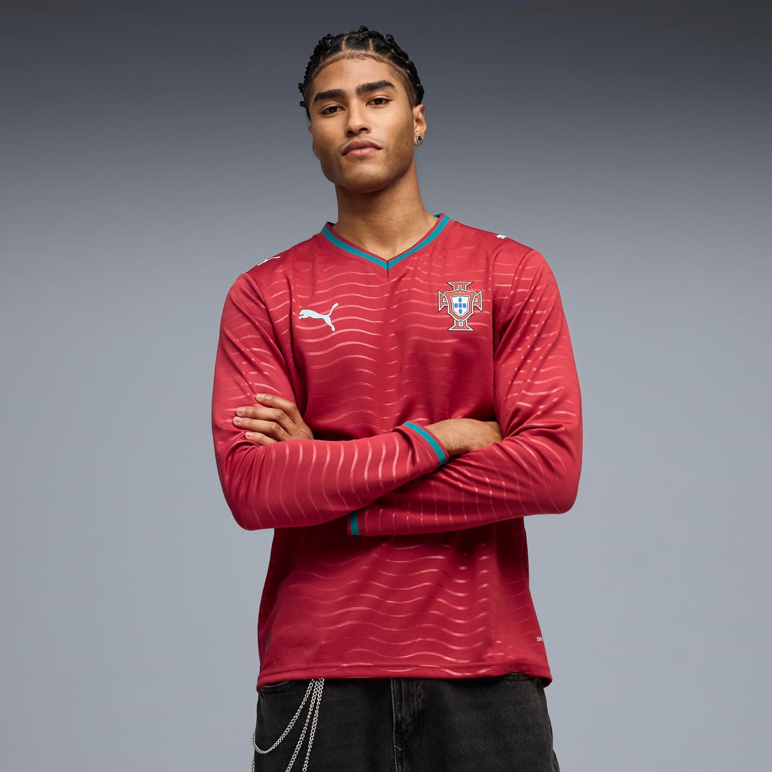 Men's Long Sleeve Crew Neck Soccer Jersey - Casual Replica