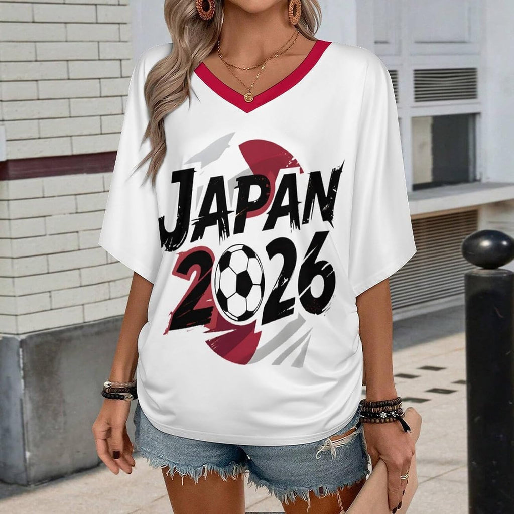 48 Team Graphic V-Neck Soccer Jersey for World Cup Fans