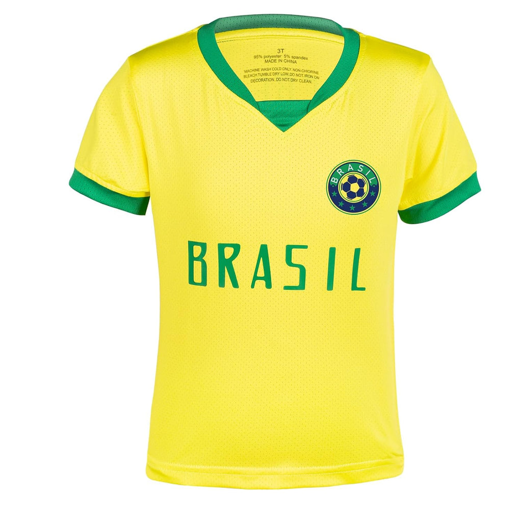 Kids' Soccer Jersey Kit - Breathable Poly-Spandex Quick-Dry Youth Training (2T-14Y)