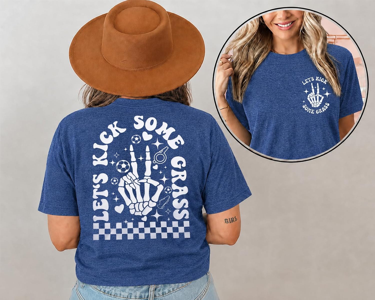Women's Soccer Jersey Short Sleeve Tee - Game Day Bow Top
