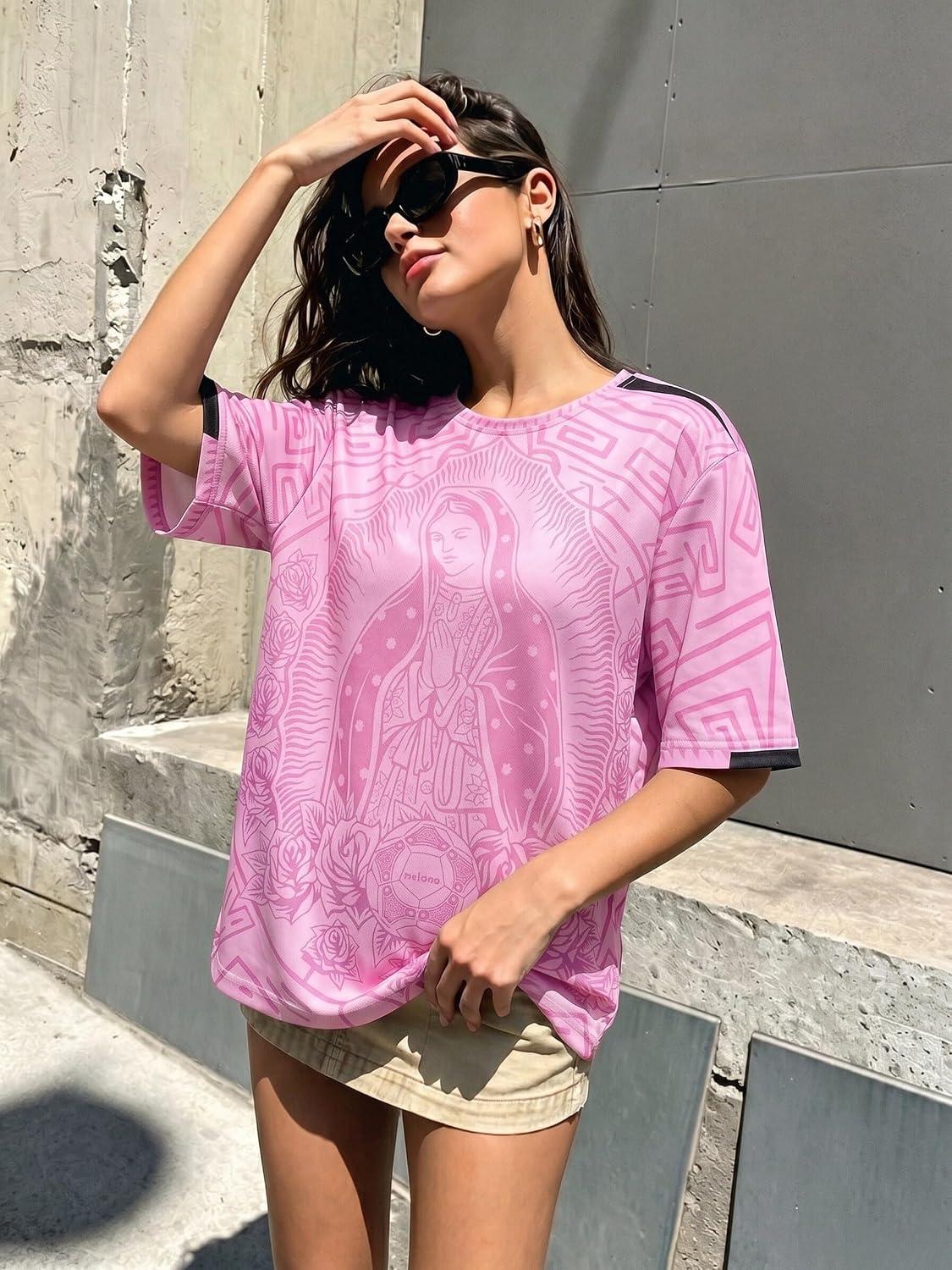 Mexico Guadalupe Soccer Jersey for Women - Streetwear Style