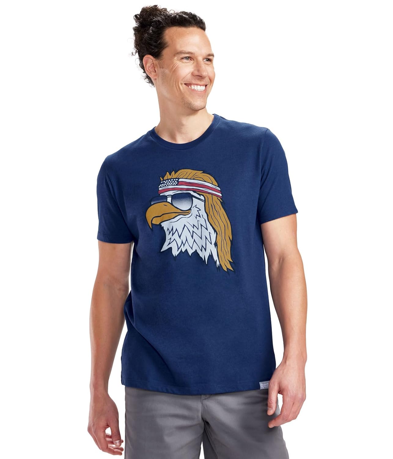Men's Patriotic Graphic Tee - USA American Flag Soccer Jersey Style Cloth Shirt