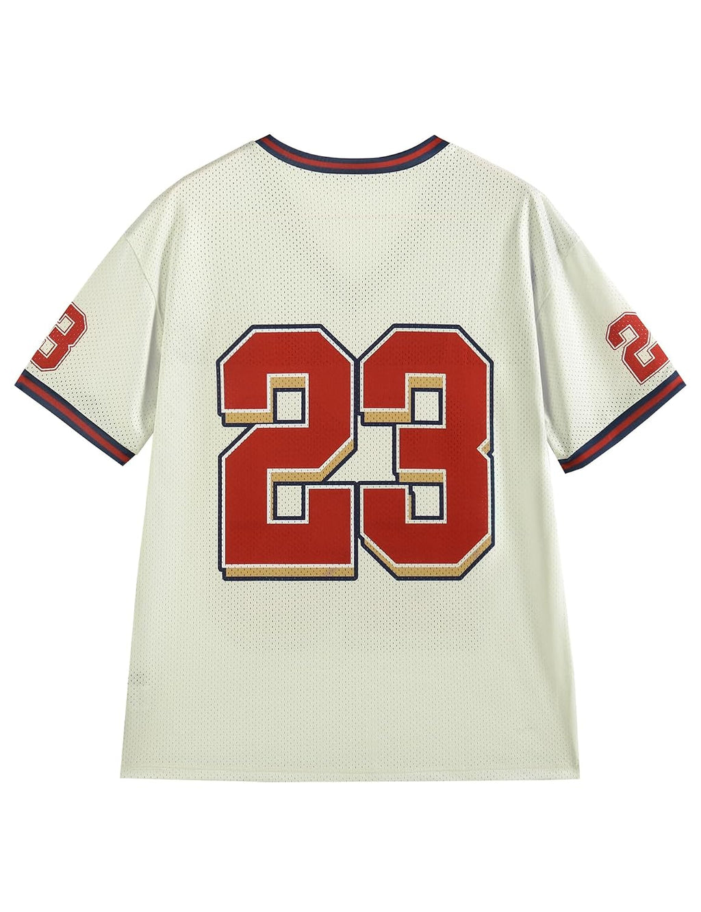 Unisex Short Sleeve Jersey Shirt Vintage Graphic Tee Y2K V Neck Number Print
