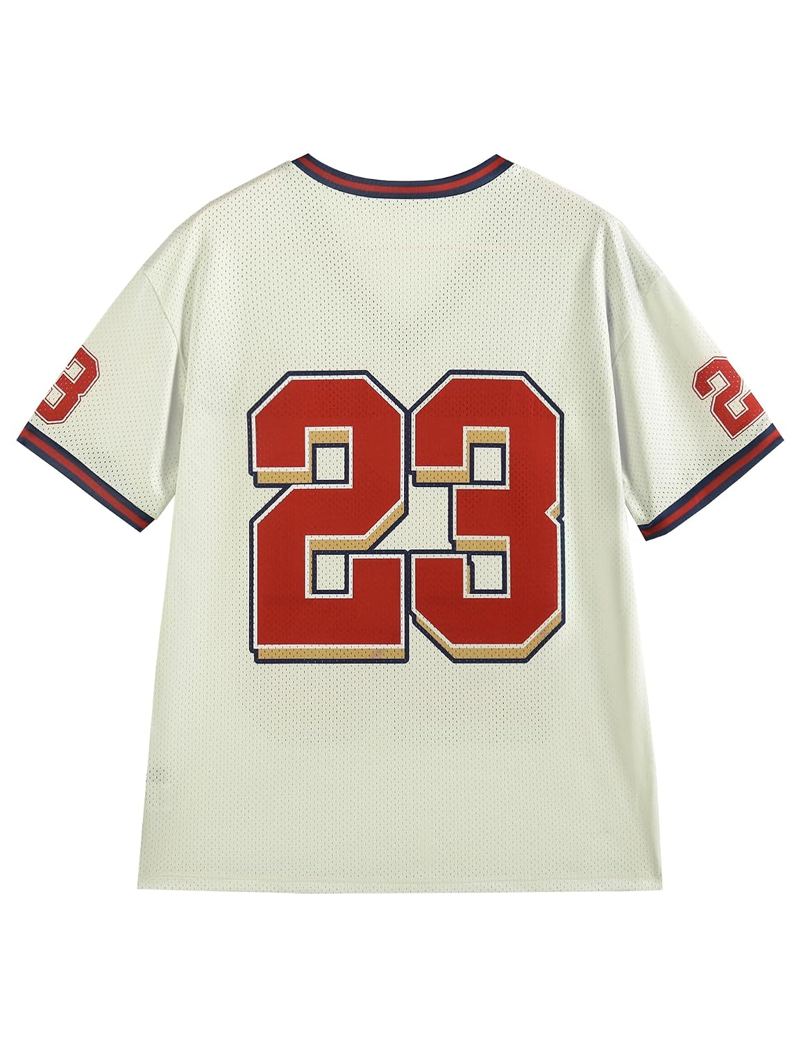 Unisex Short Sleeve Jersey Shirt Vintage Graphic Tee Y2K V Neck Number Print