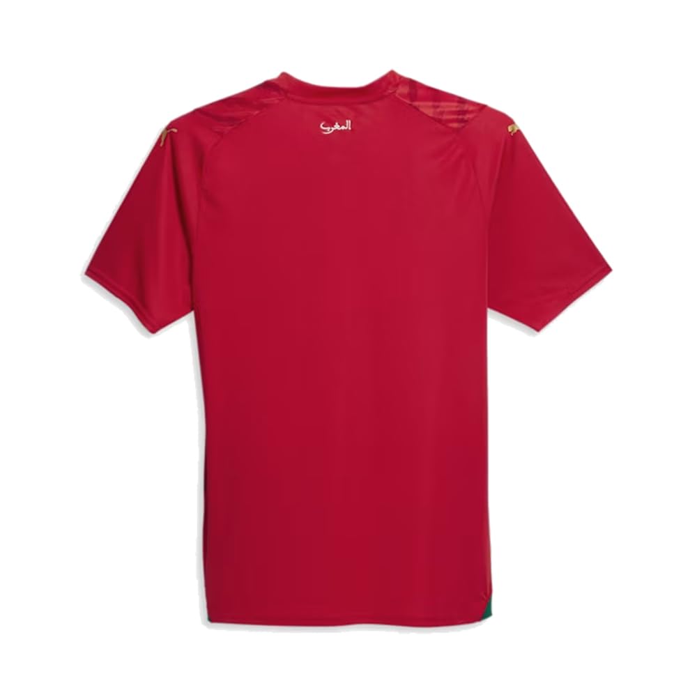Morocco Men's Home Soccer Jersey 2023 - Red & Green Polyester