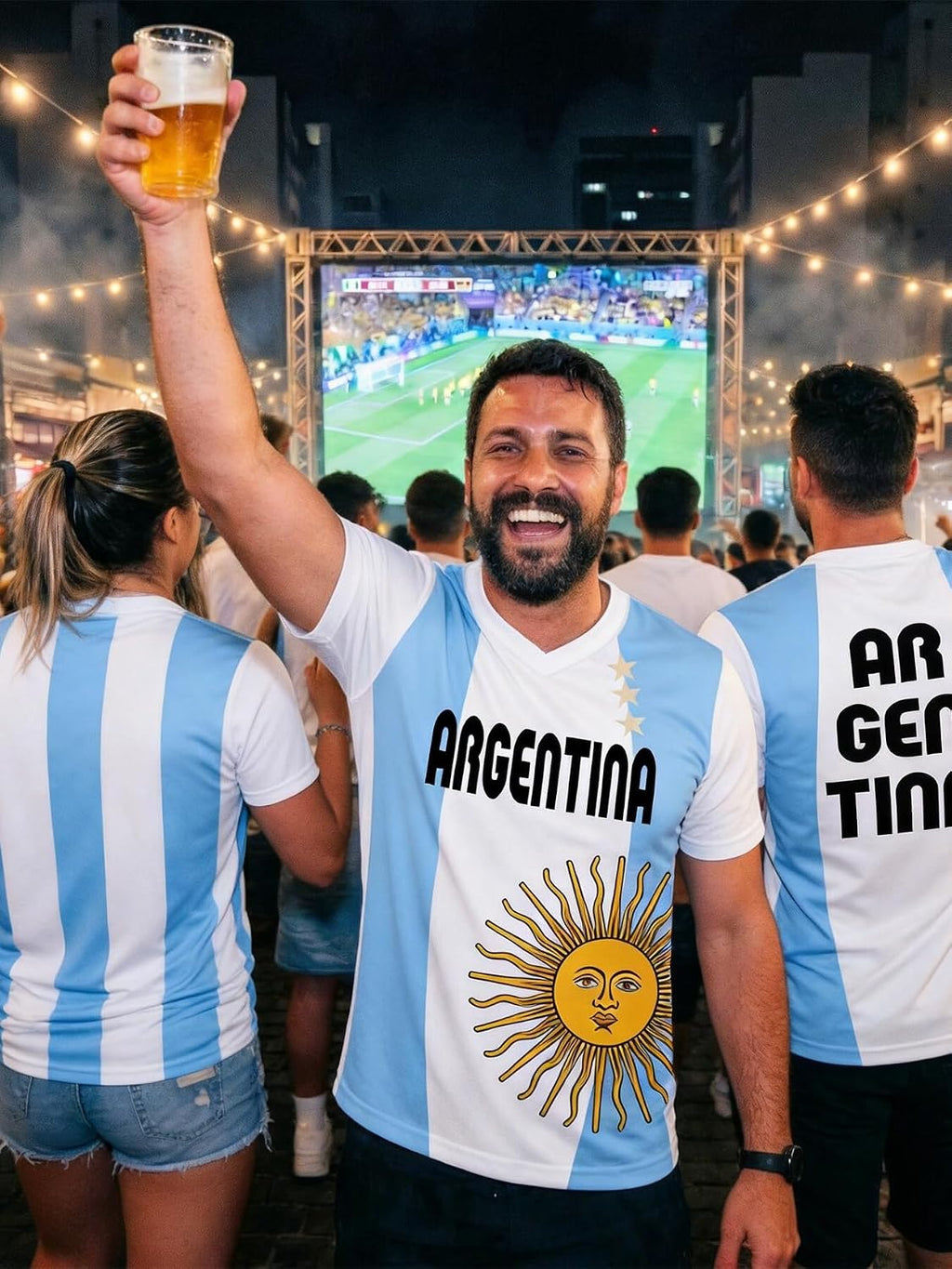 Retro Soccer Jersey for Men - Short Sleeve Streetwear T-Shirt S-3XL