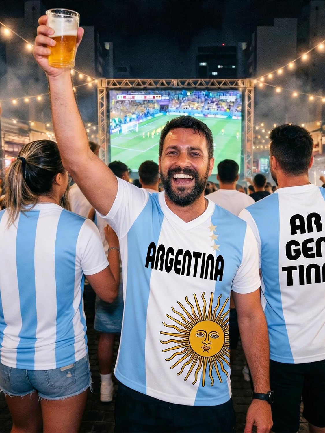 Retro Soccer Jersey for Men - Short Sleeve Streetwear T-Shirt S-3XL