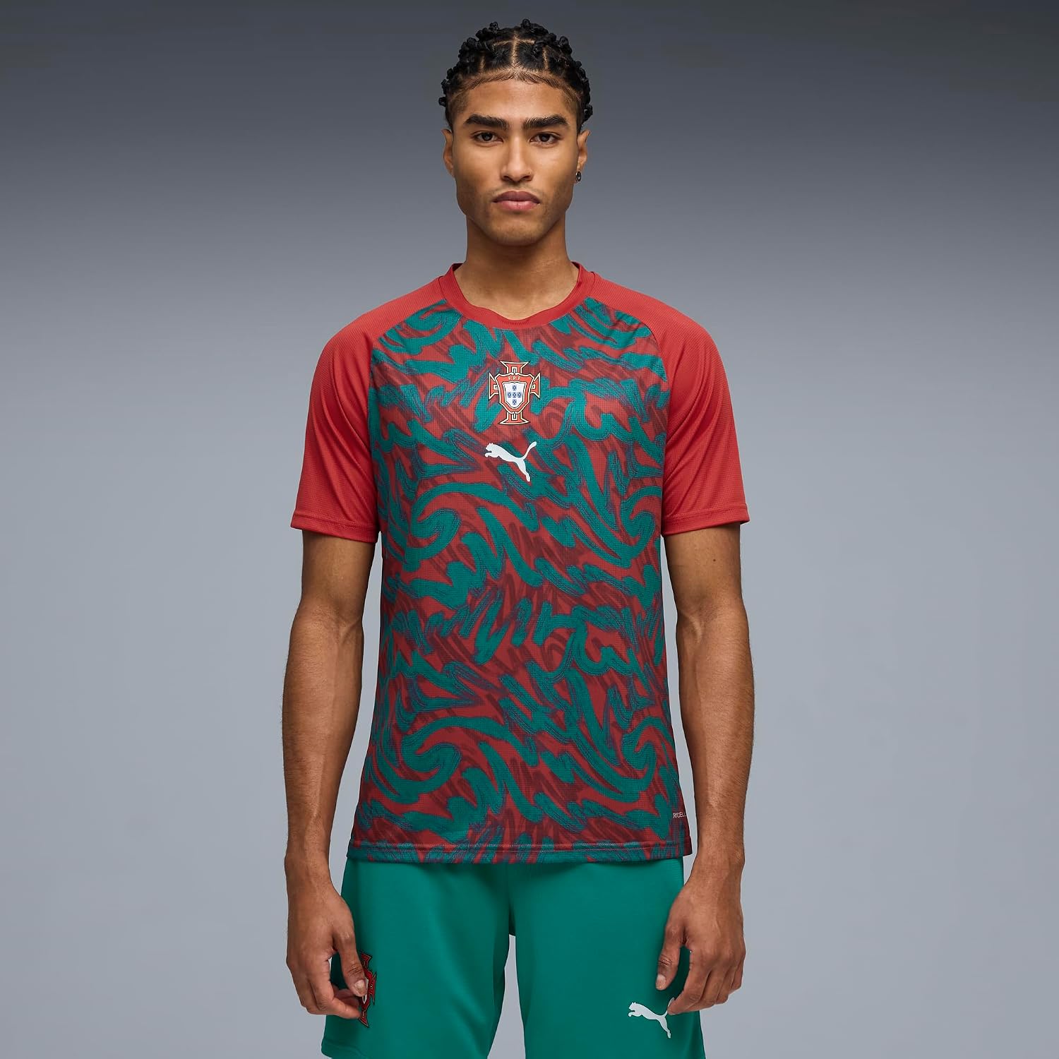 Men's Portugal Warm Up Soccer Jersey