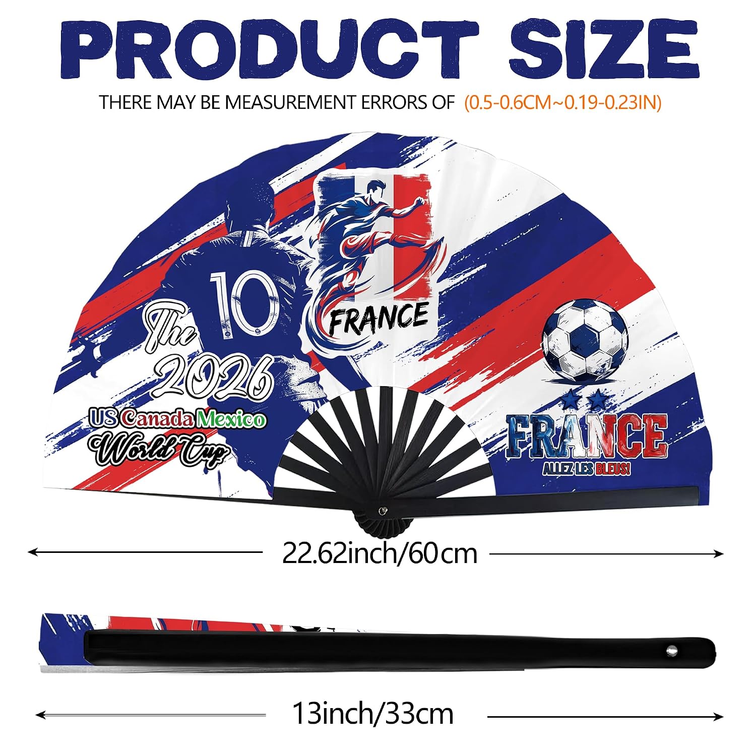 Folding Soccer Fan – Game Day Essential for Stadium Chants & Party Favors