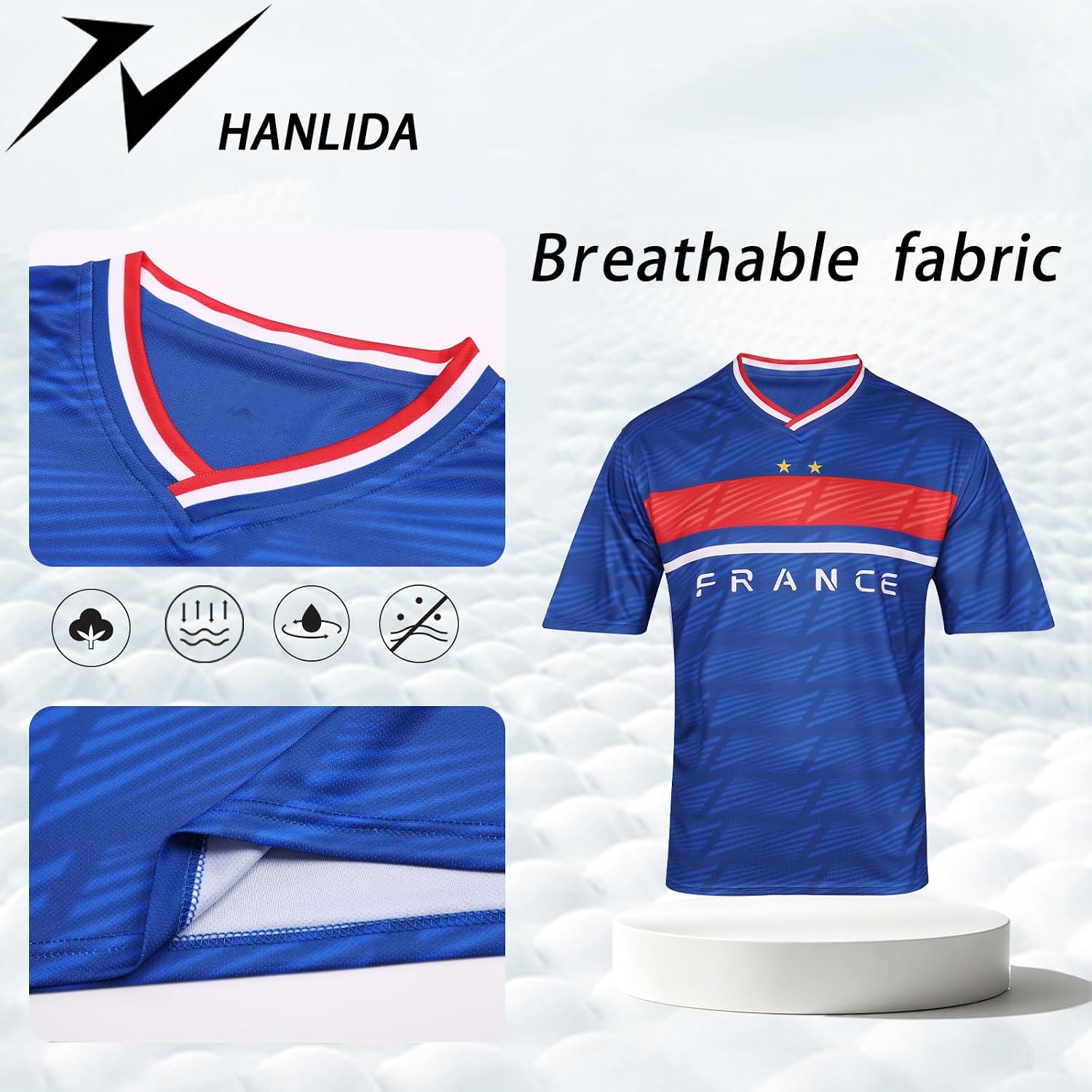 Kids Soccer Jersey Short Sleeve Game Day Training Shirt