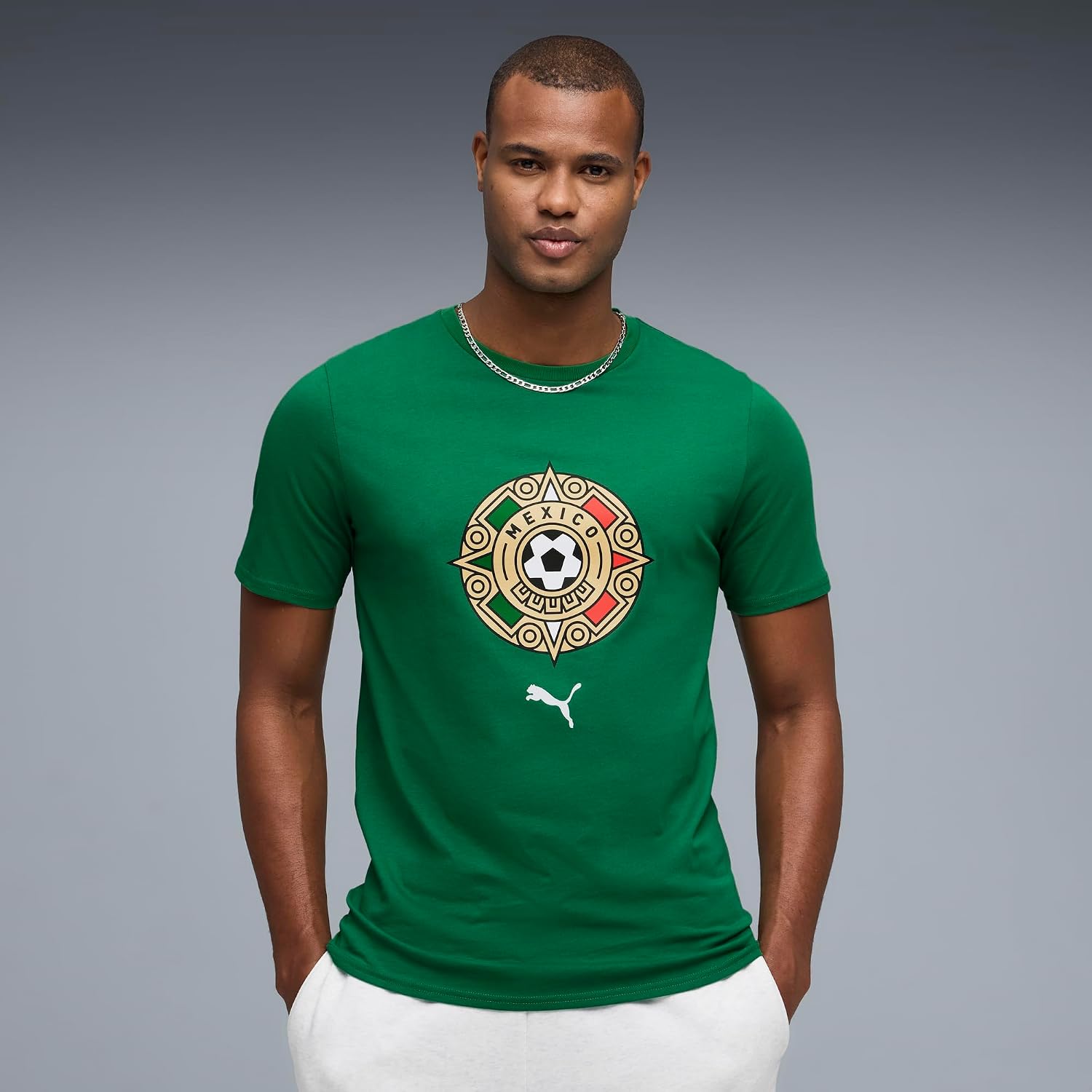 Men's Mexico Graphic Crew Neck Short Sleeve Soccer Jersey - Green
