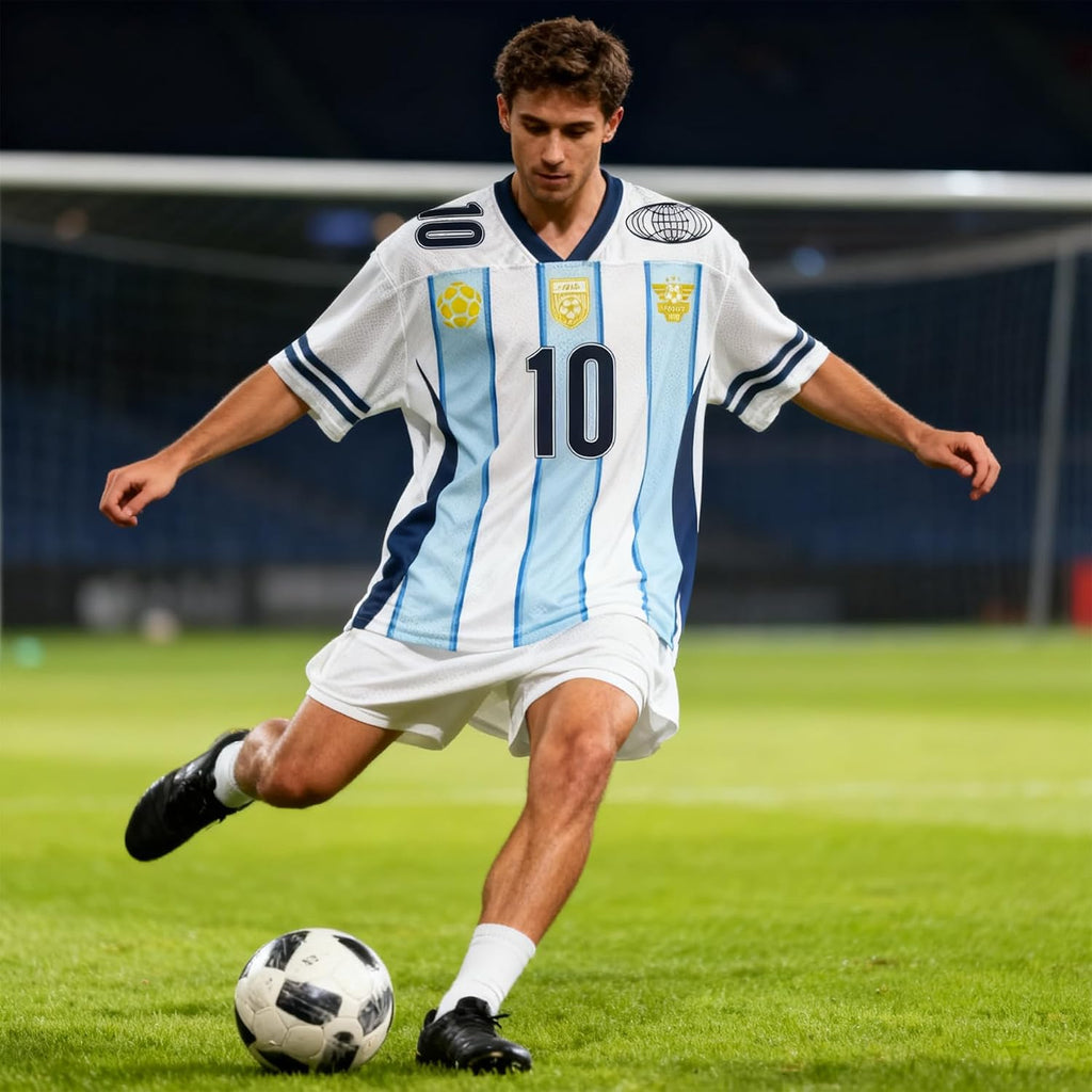 Oversized Soccer Jersey Shirt for Men Women Sports Training Graphic Tee
