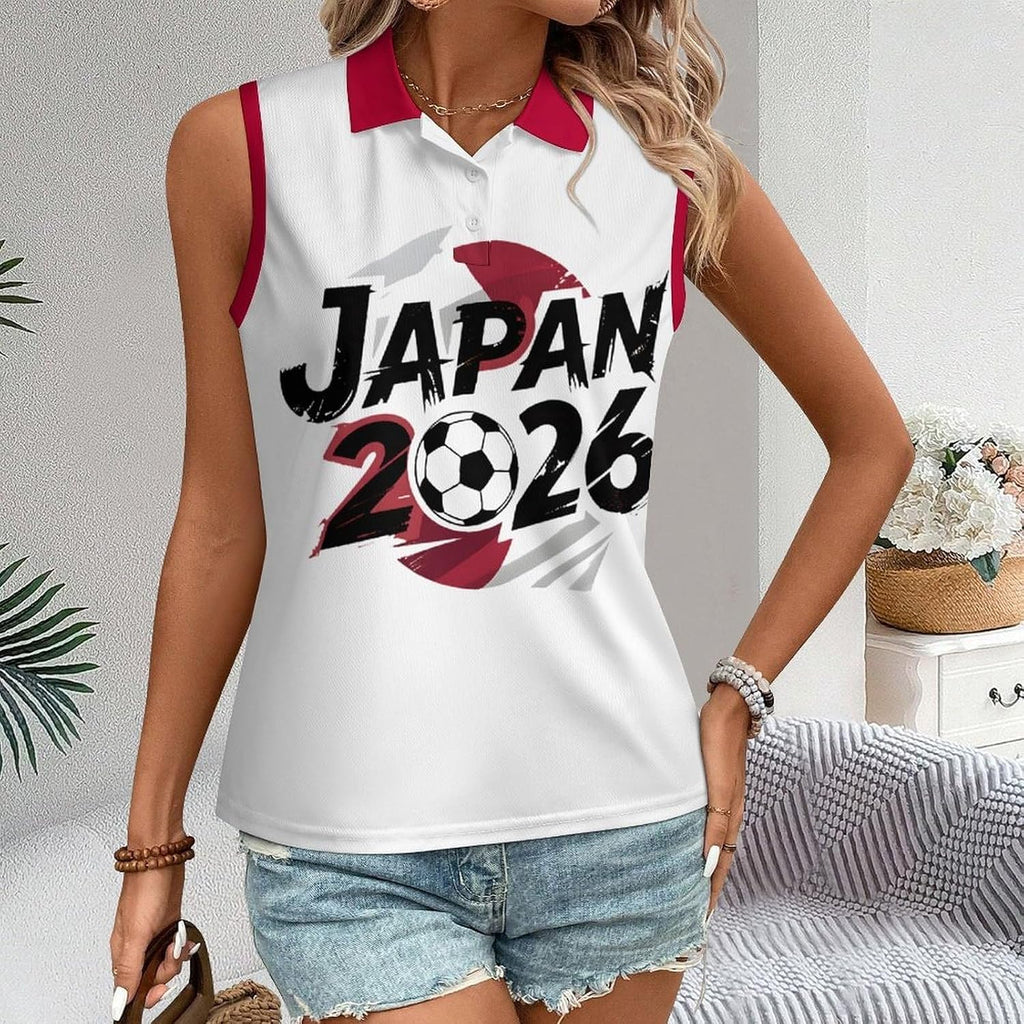 Sleeveless Soccer Jersey for Women - Graphic Tank Top for Fans