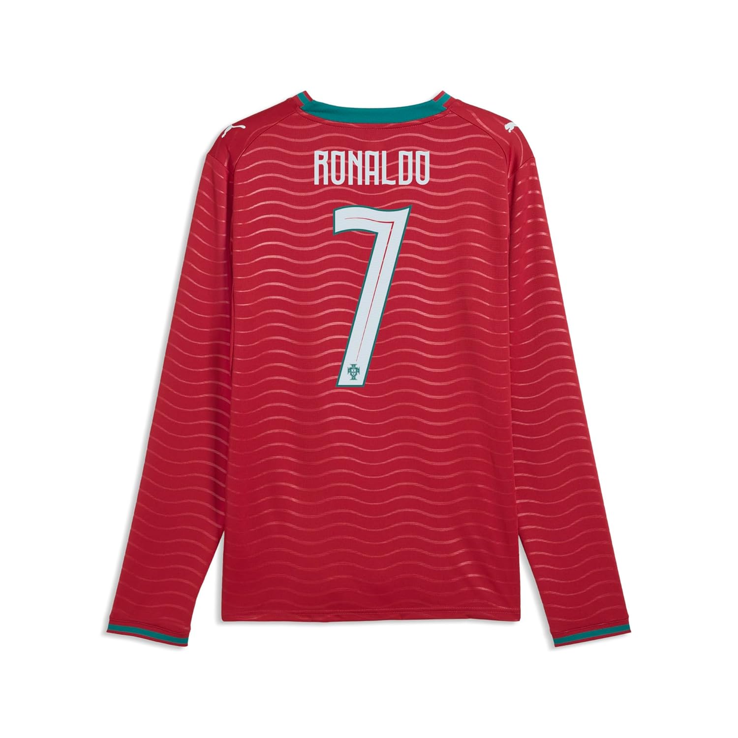 Men's Portugal Long Sleeve Soccer Jersey - Crew Neck Casual