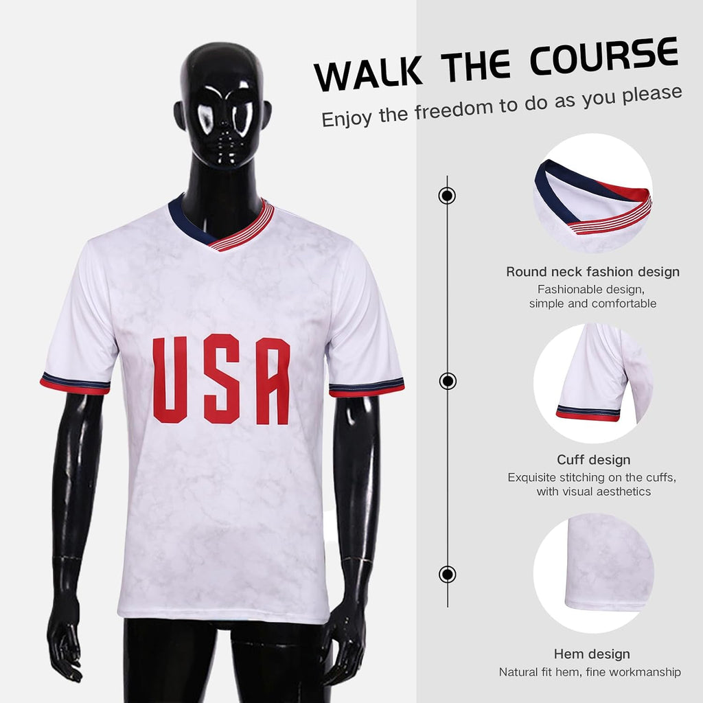USA 2026 World Cup Fan Soccer Jersey - Large, Soft Cloth