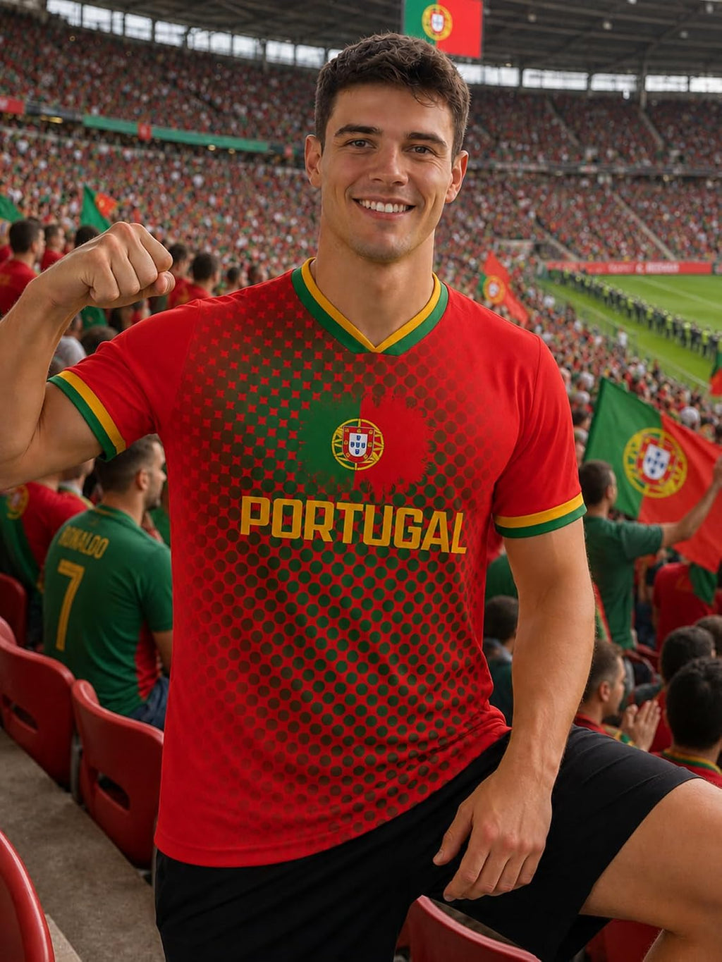 Custom Soccer Jersey Flag Uniform Shirt for Fans, Personalized Name & Numbers