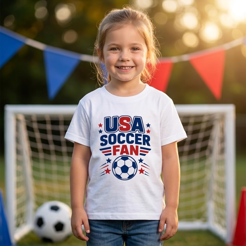 Kids Soccer Jersey Tee for Boys Girls Youth Sizes 5-9T